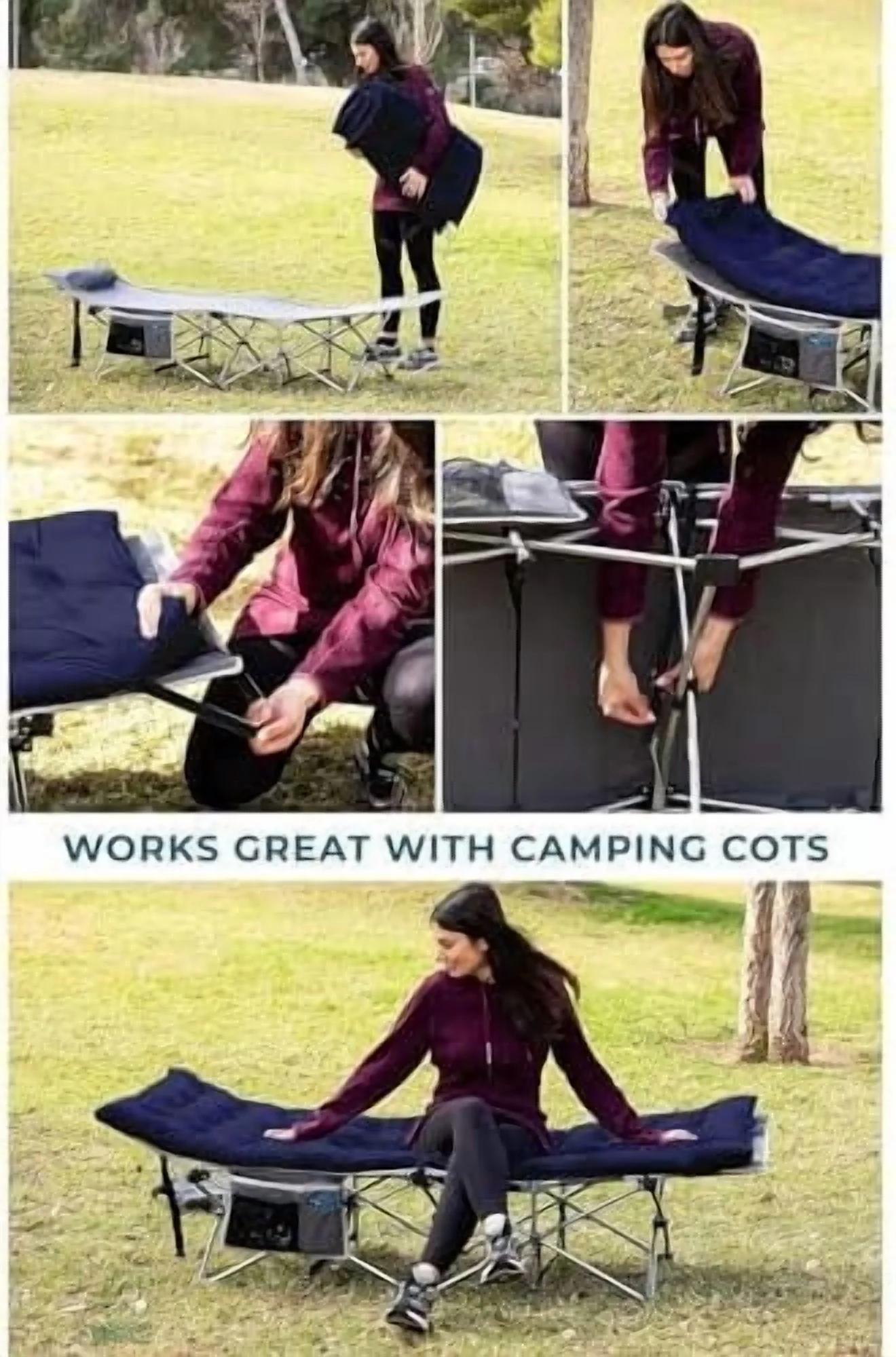 Zento Camping Cot Mattress Foam Pad for Adults - Thick Soft Ultra Comfort Sleeping Pad for Traveling Hiking Outdoor or Indoor Use - Lightweight Easy to Carry Foldable Waterproof Adult Cot Mattress