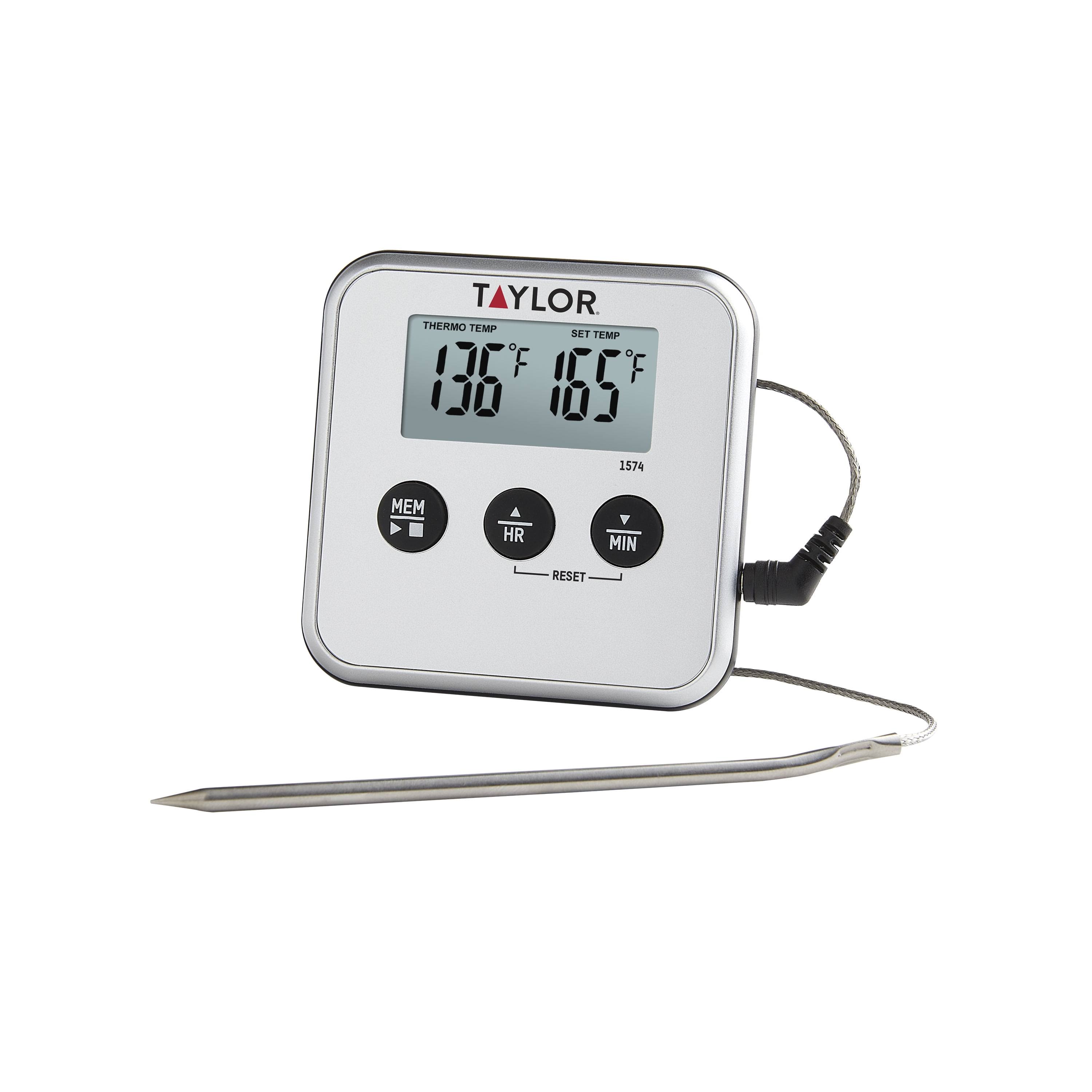 Taylor Digital Cooking Thermometer with Probe and Timer