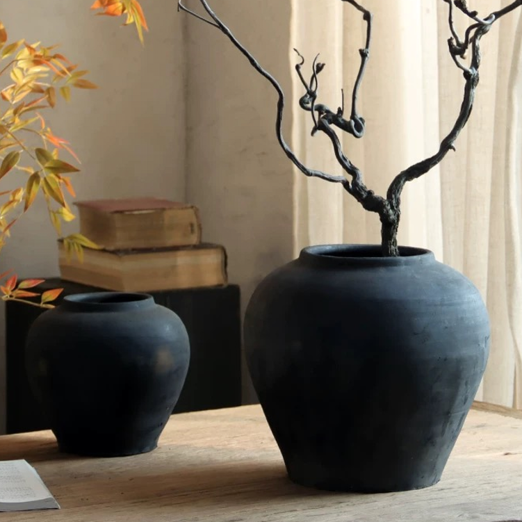 Styling concrete planters at home