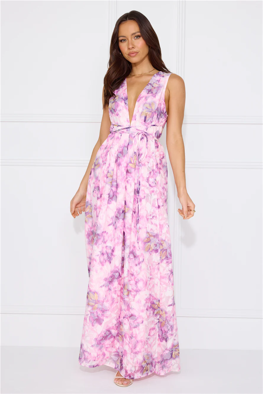 Gold Sky Maxi Dress Purple