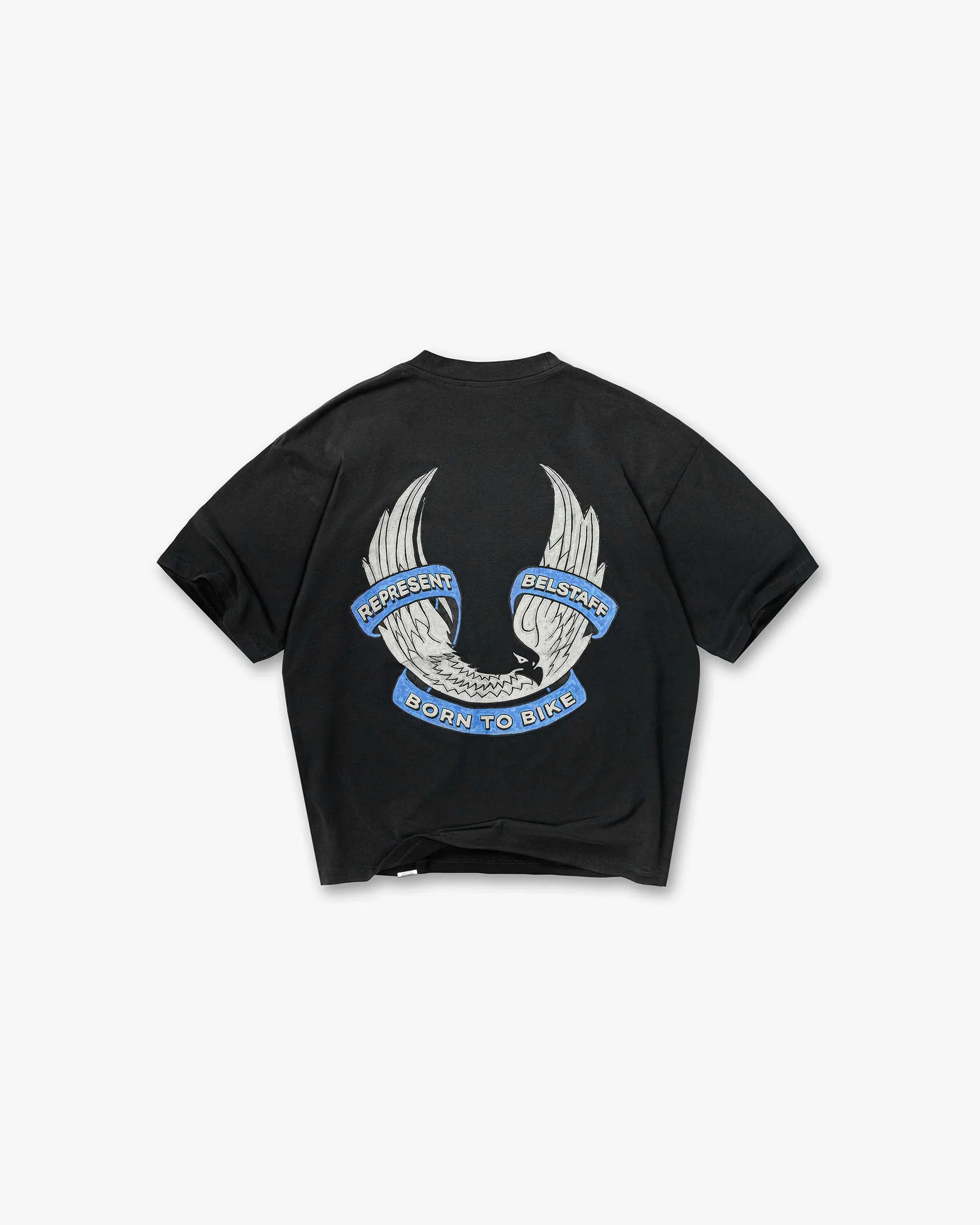Represent X Belstaff Born To Bike T-Shirt - Aged Black