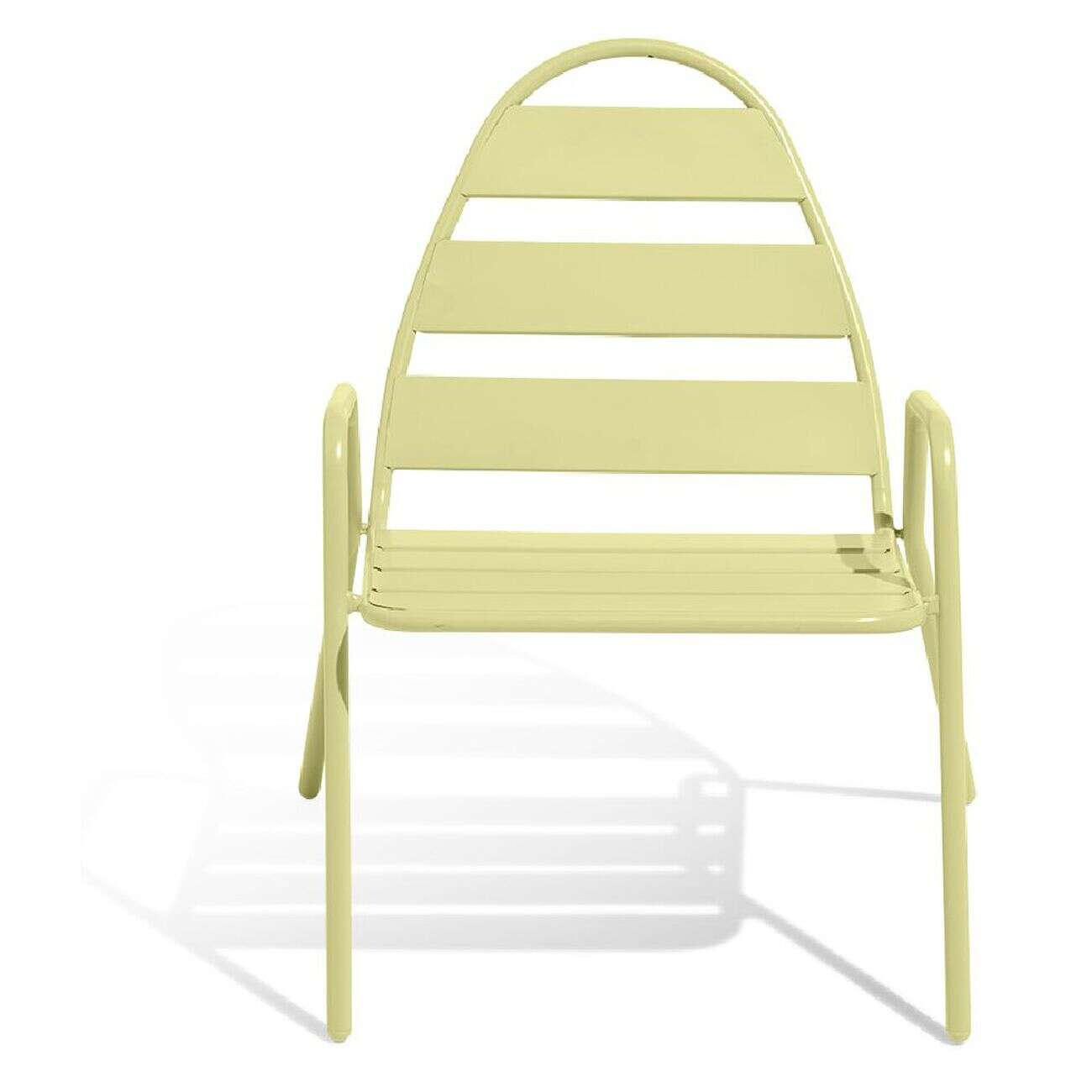 Fauteuil de jardin Fun acier jaune 71x65xH75cm