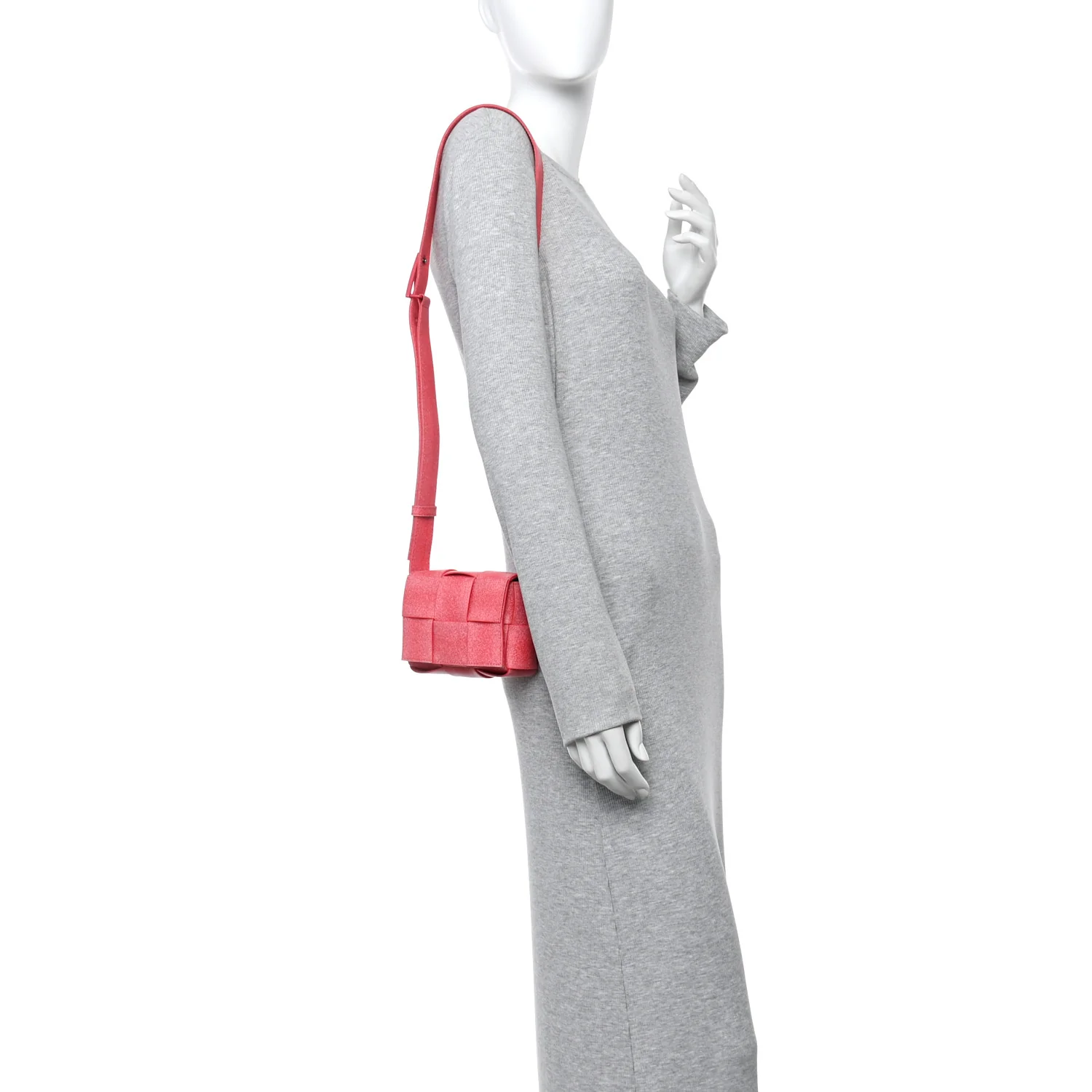 Rubber Maxi Intrecciato Extra Mini Cassette Crossbody Bag Firework