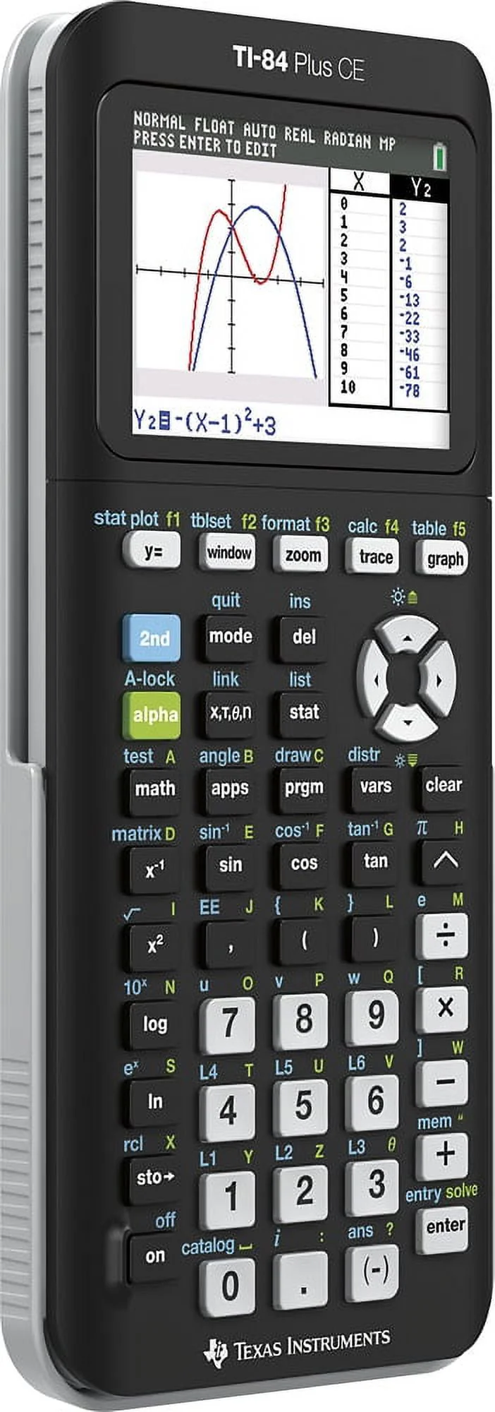 Texas Instruments Ti 84 Plus CE Graphing Calculator, Black, 7 5 inch Image 3