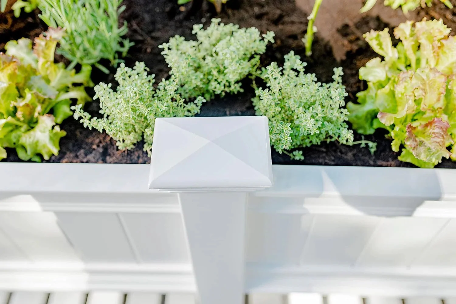 Cambridge 68 5W X 24L Vinyl Raised Planter with Extension Kit