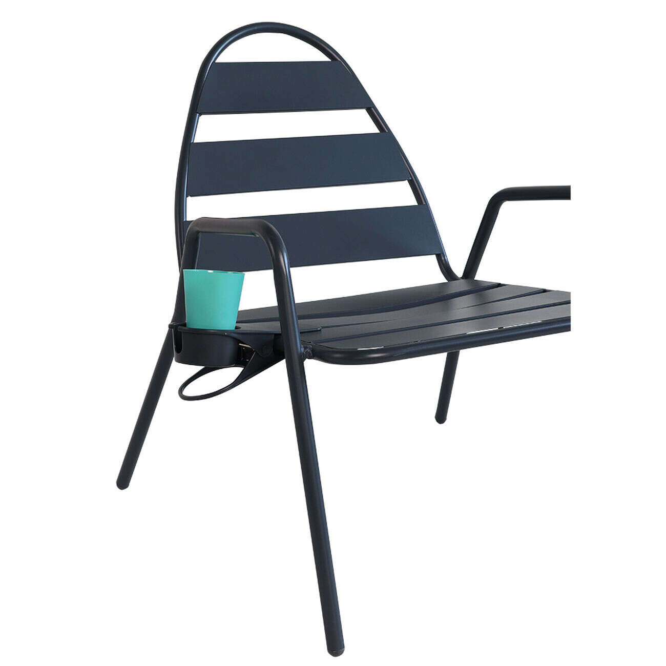 Porte-verre à clipser plastique jaune 20x9xH10cm