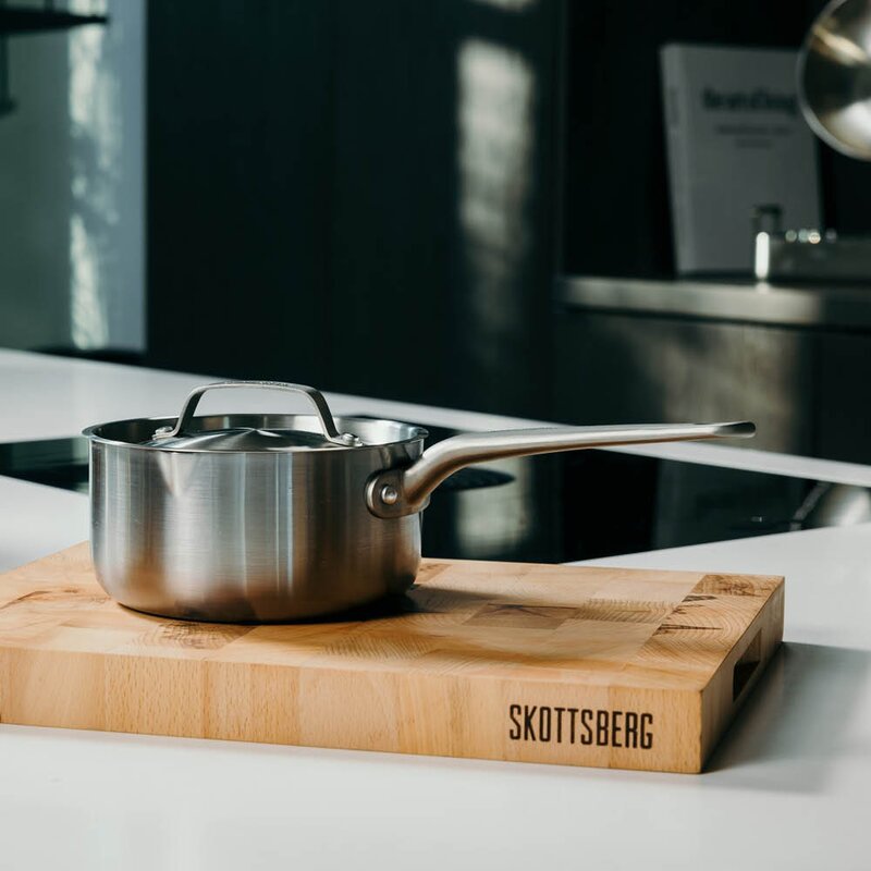 Kasserolle med lokk 16 cm/1,5L rustfritt stål