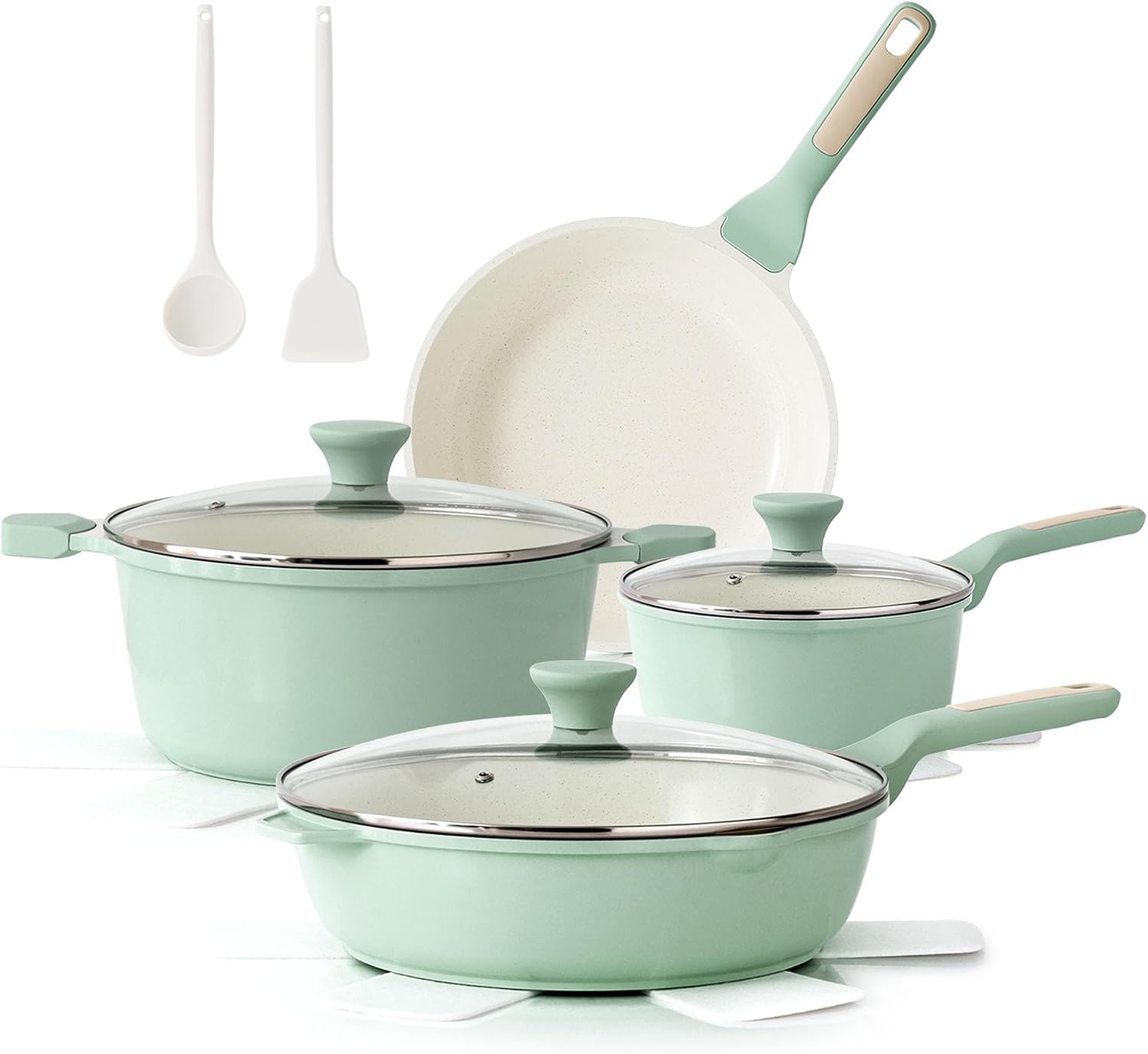 SENSARTE Nonstick Cookware Set 13 Pcs, Non Stick Pots and Pans Set