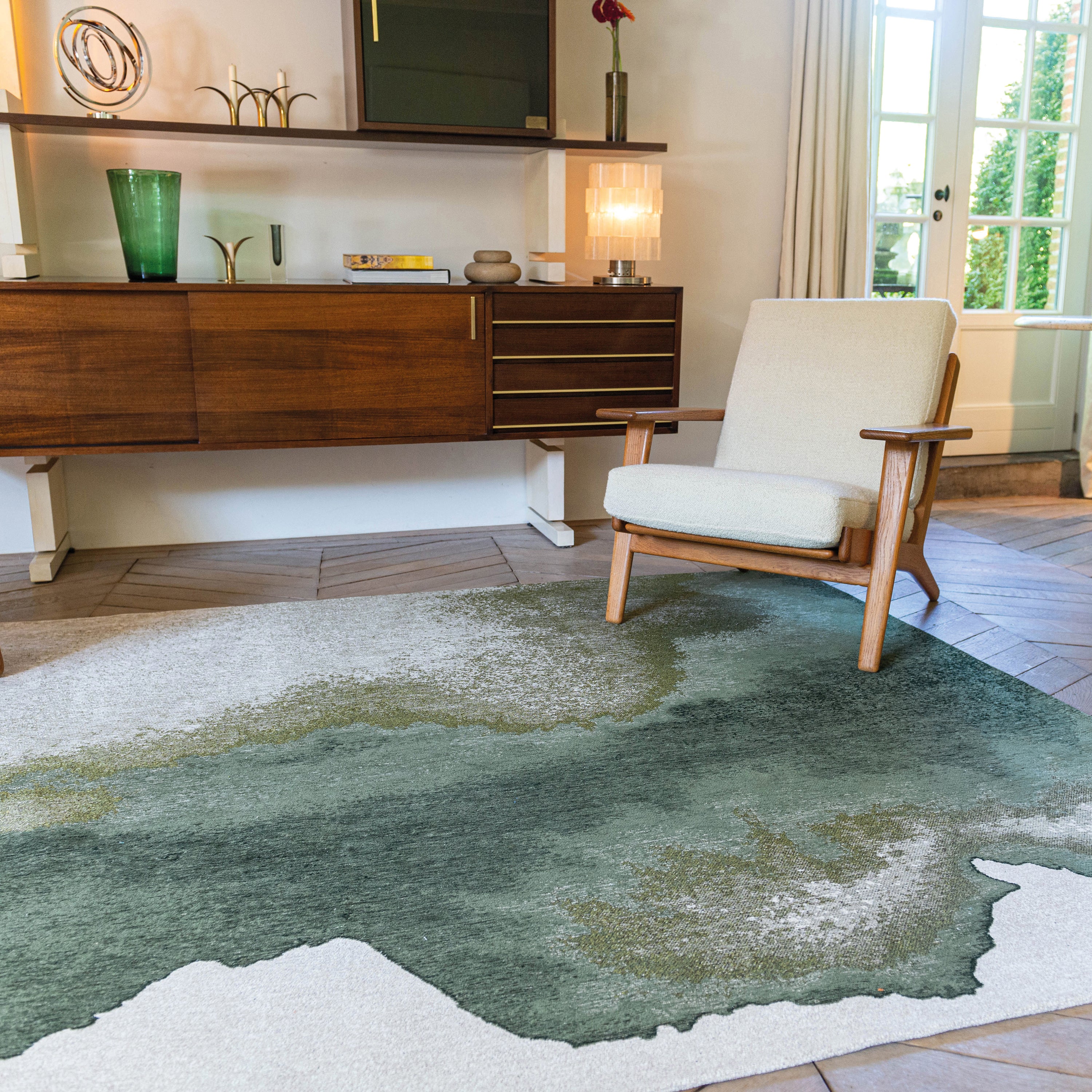 Louis de Poortere Lagoon Vloerkleed 170 x 240 cm - Palm Green Meditati