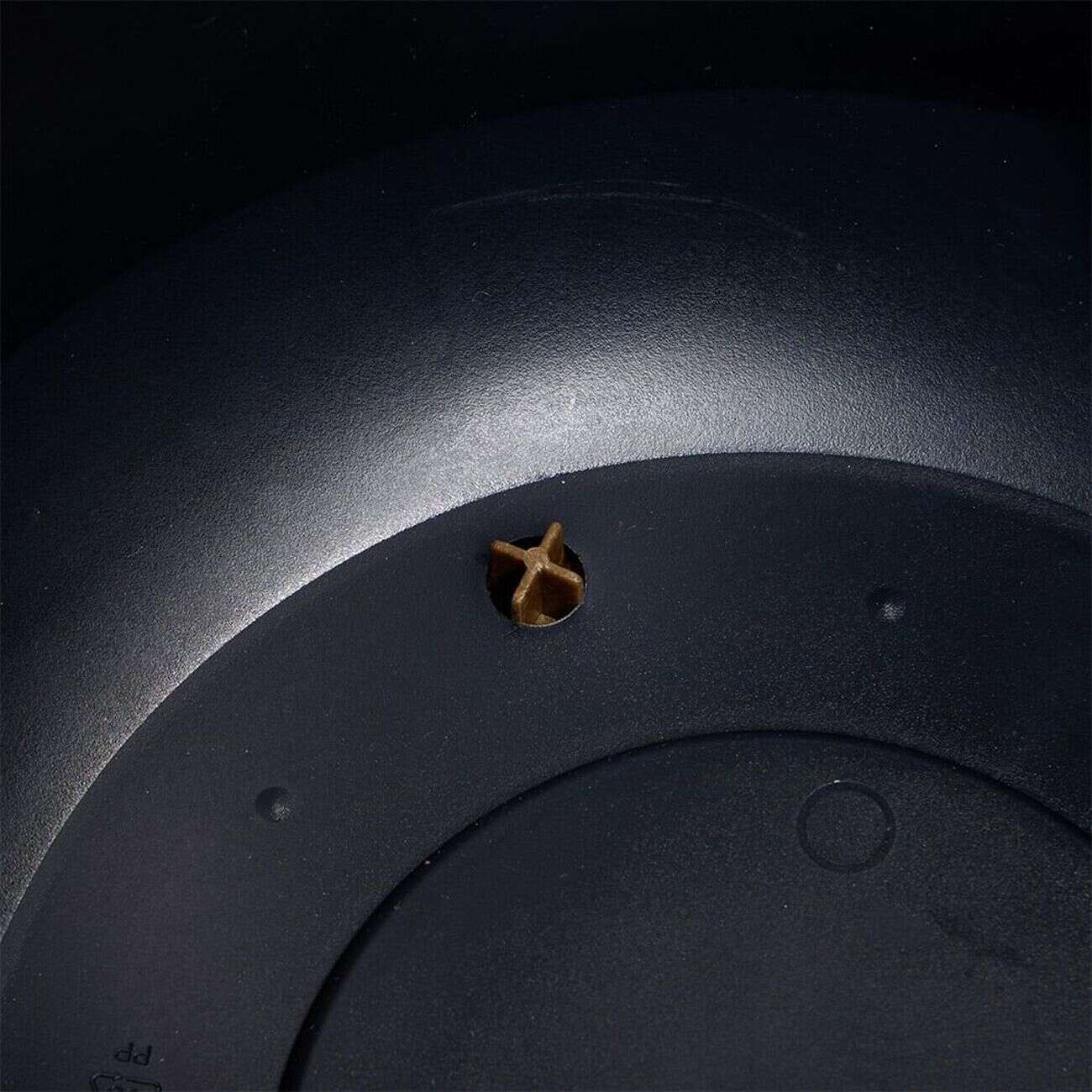 Pot de jardin Tubo plastique gris avec soucoupe marron Ø29,2cm