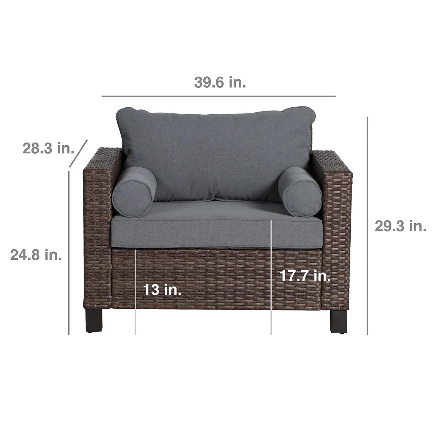 Better Homes & Gardens Brookbury Cuddle Chair- Gray