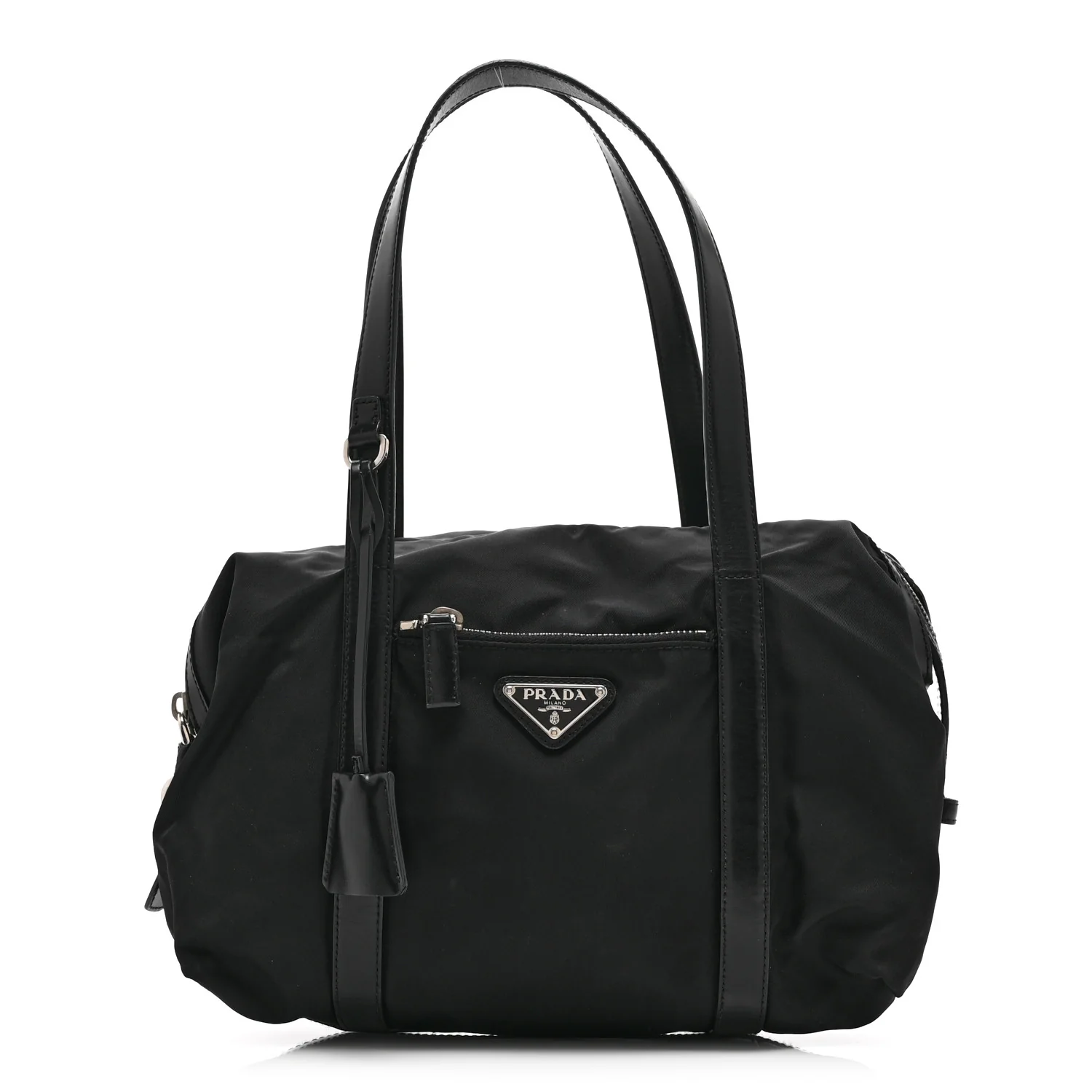 Tessuto Nylon Saffiano Tote Black