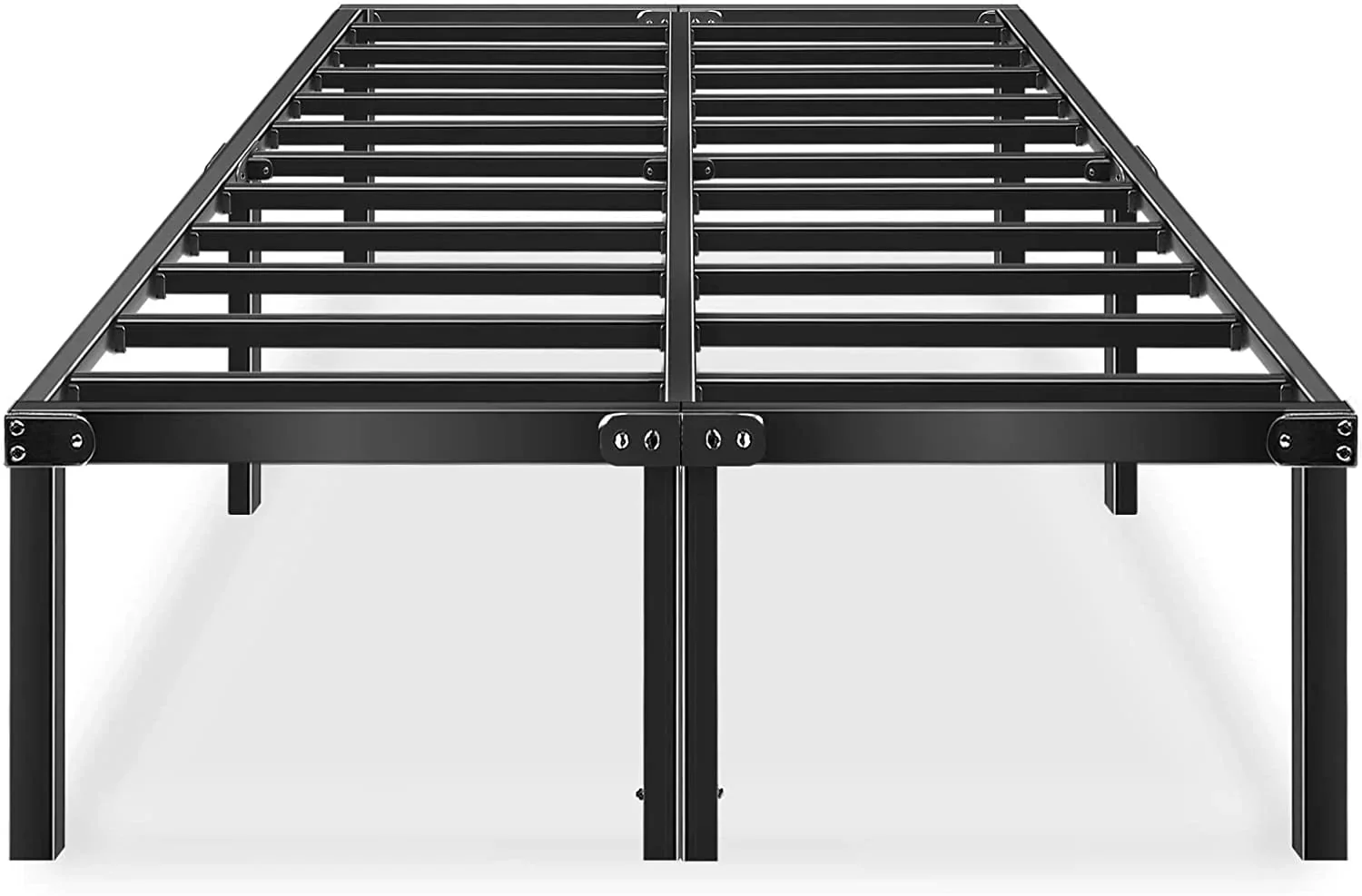 HAAGEEP King Bed Frame 18'' High Bedframes Platform No Box Spring Needed with Storage Heavy Duty
