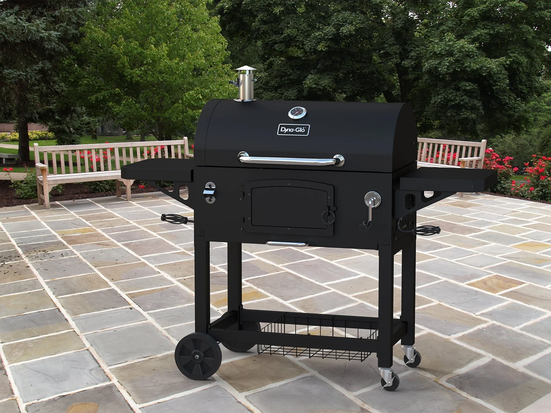 X Large Heavy Duty Charcoal Grill 32 in W 816 sq in of Cooking Area Black Image 2