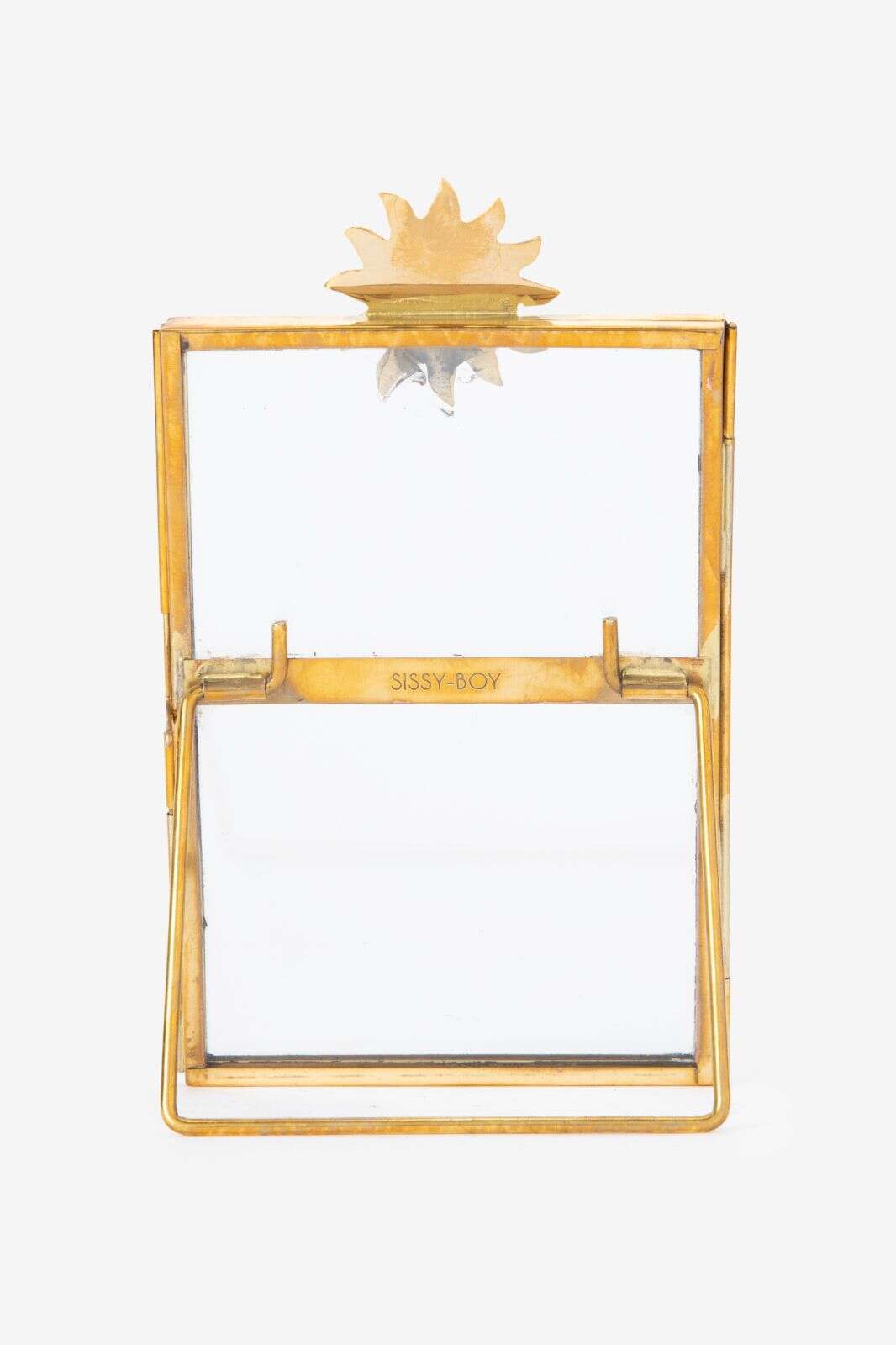 Goudkleurige fotolijst met zon