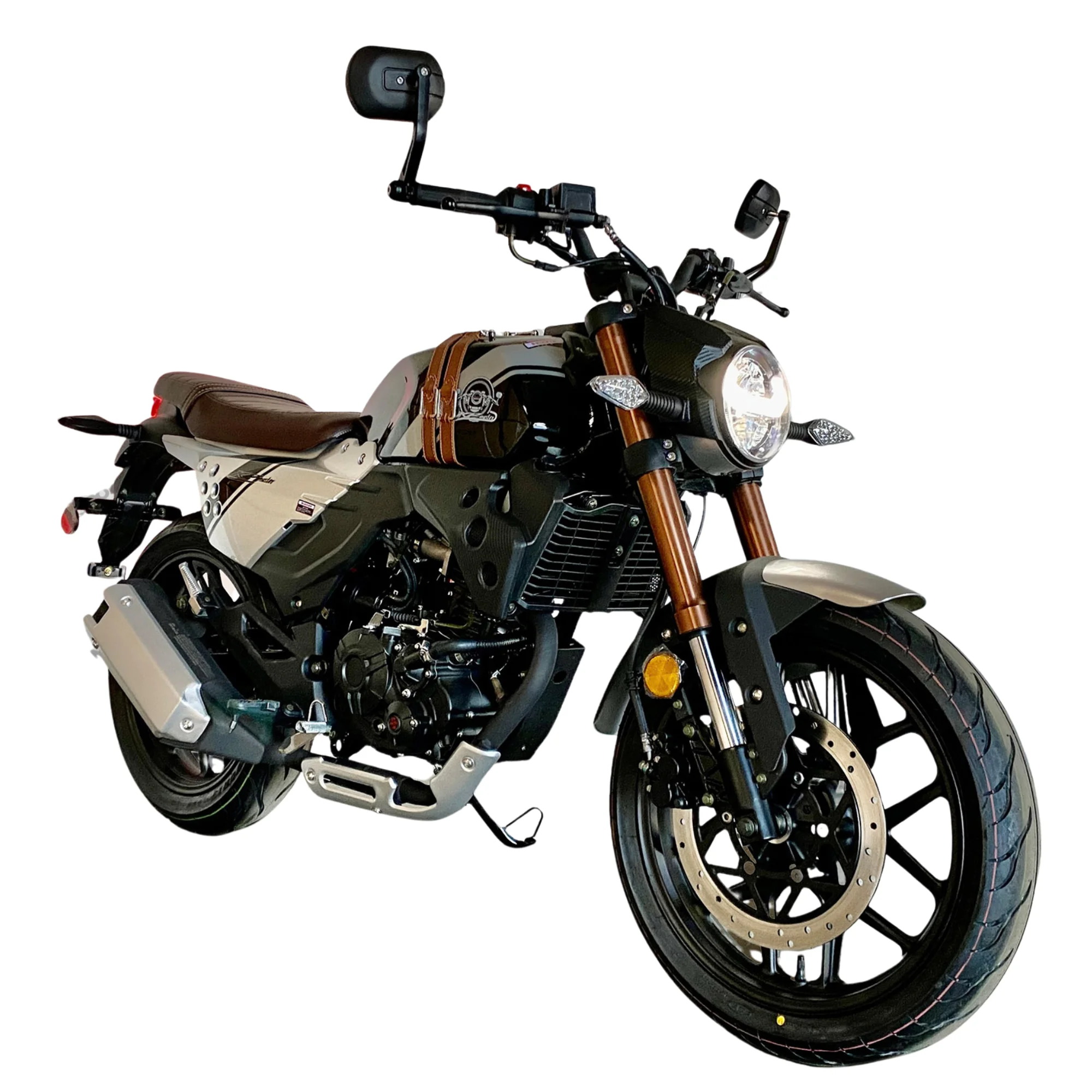 KPM 200 Motorcycle | 200cc EFI Caf�� Racer | 6-Speed Street Bike(Black) - Image 10