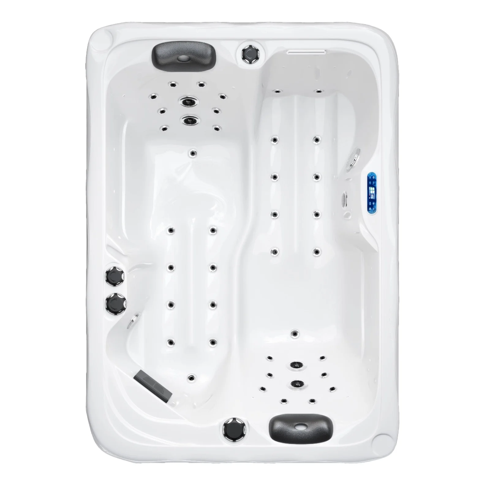 2 Person Home Spa Hot Tub for Outdoor, with 41pcs Massage Jets, LED lighting, Built-In Water Purification System, 900L, Black(2) - Image 10