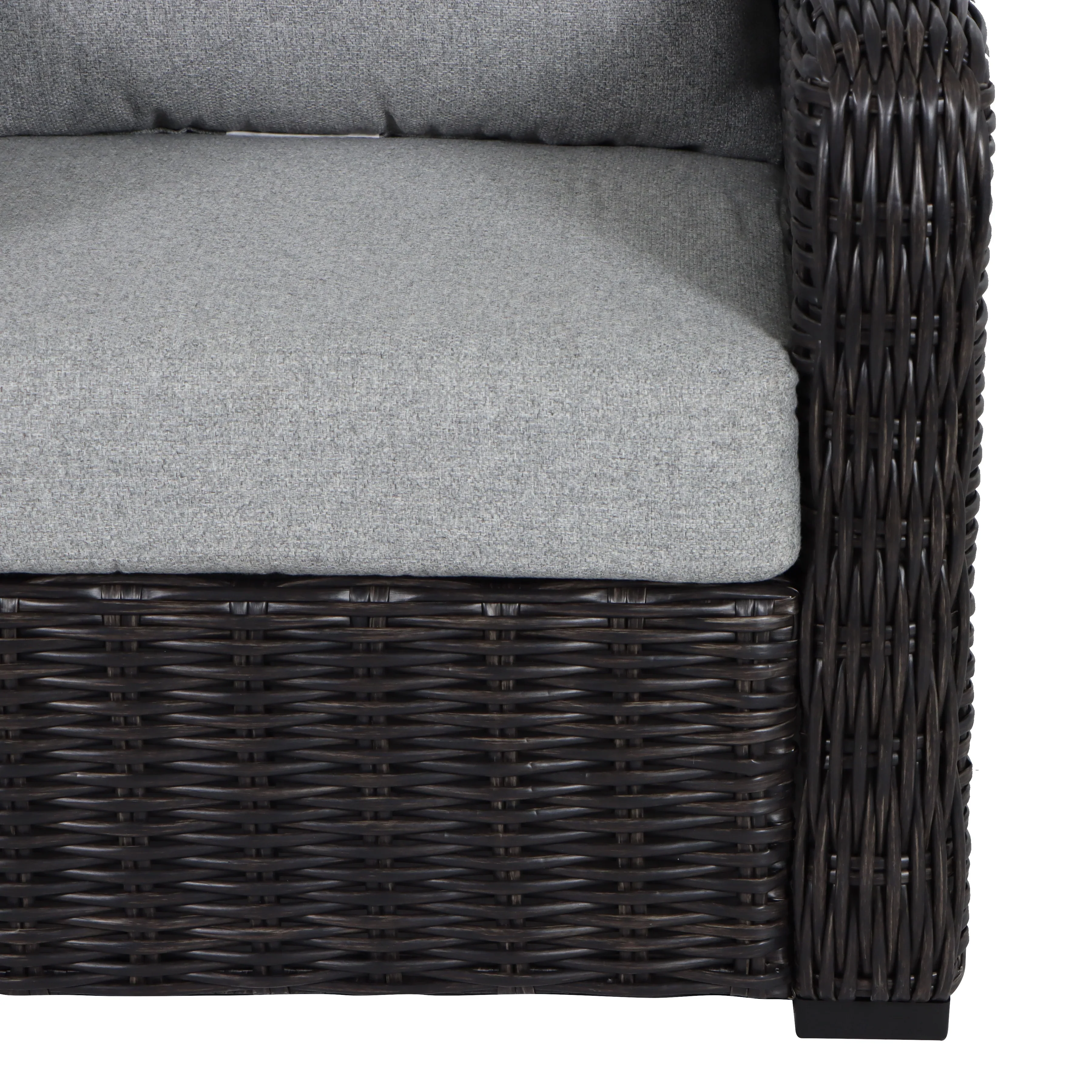 Better Homes & Gardens Bellamy  2-Pack Outdoor Wicker Club Lounge Patio Chairs, Dark Brown