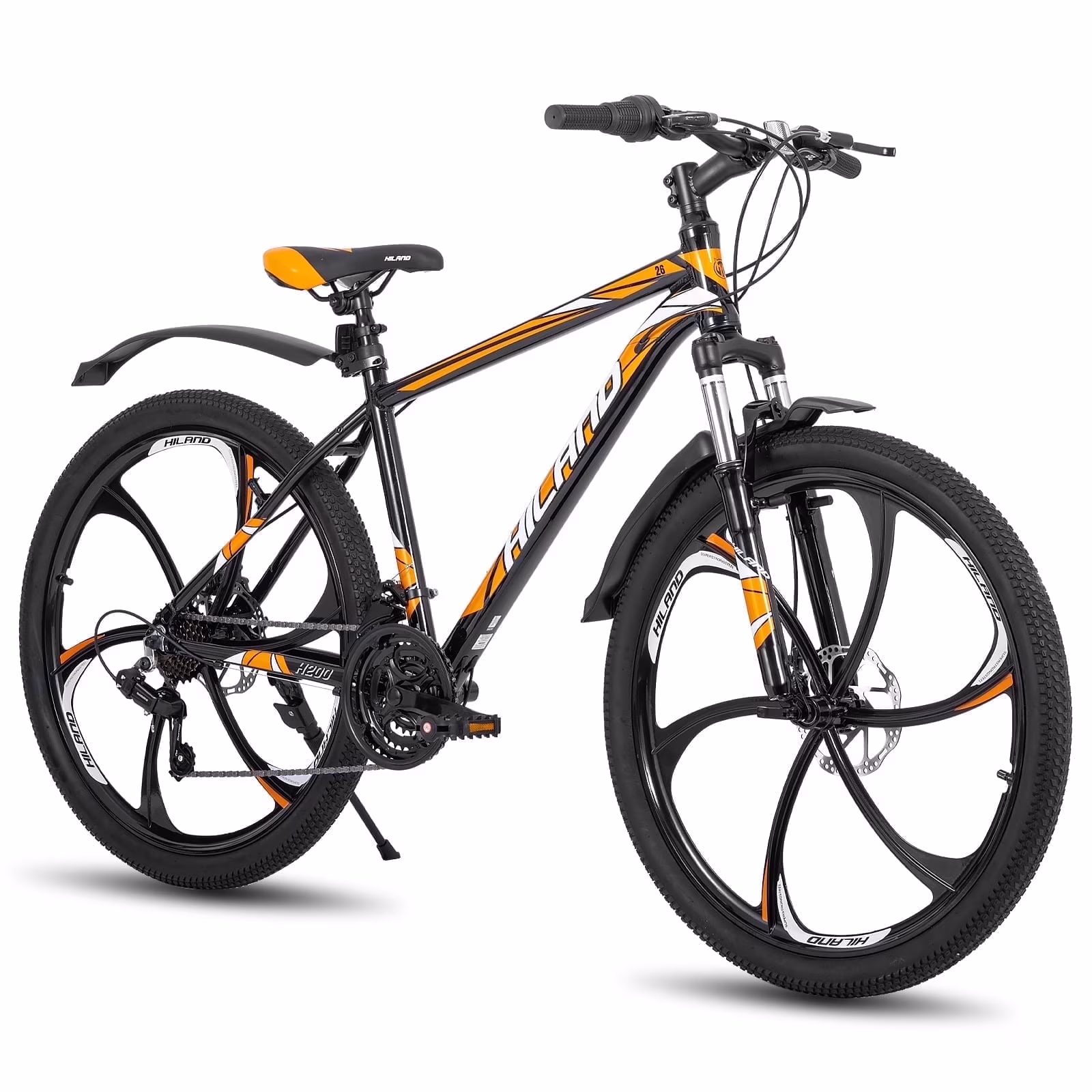 Mountain Bike, Multi-Spokes, 21 Speeds Drivetrain,Aluminum Frame 26 inch Wheels, Men's MTB Bicycle, White(White/multi-spoke) - Image 7
