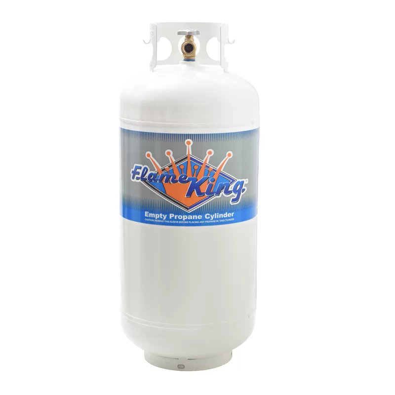Bouteille de propane vide Flame King YSN401 de 18 kg (40 lb) avec soupape de protection contre le surremplissage