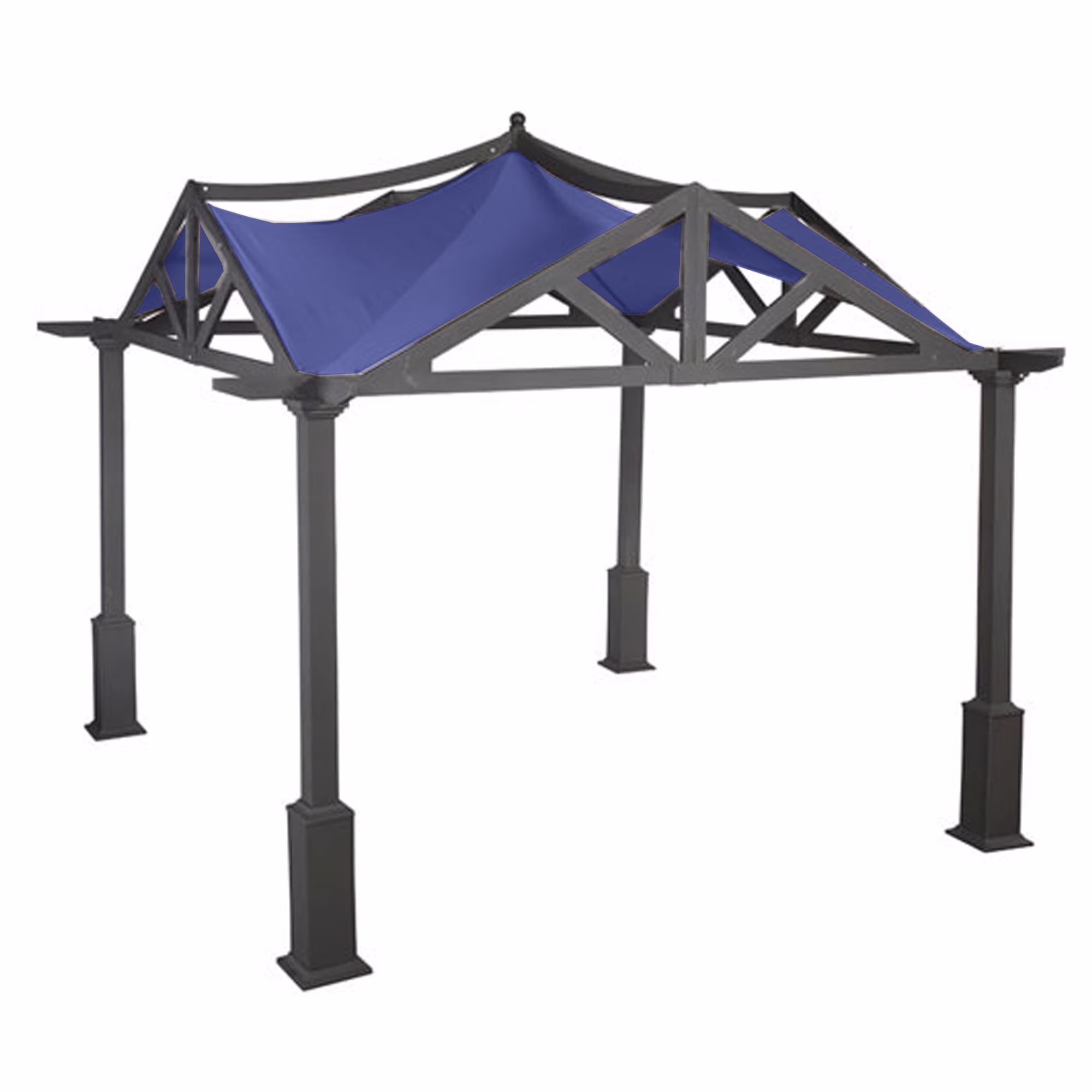 Garden Winds Replacement Canopy Top Cover for the Garden Treasures 10' x 10' Pergola - True Navy