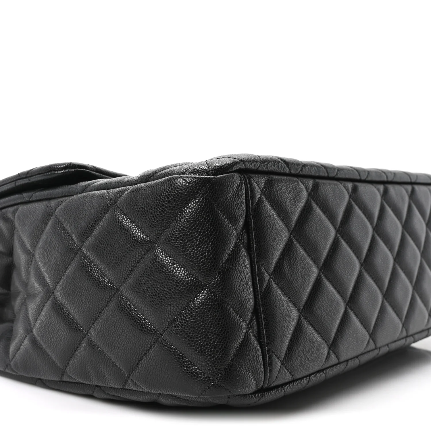 Caviar Quilted XXL Travel Flap Bag Black