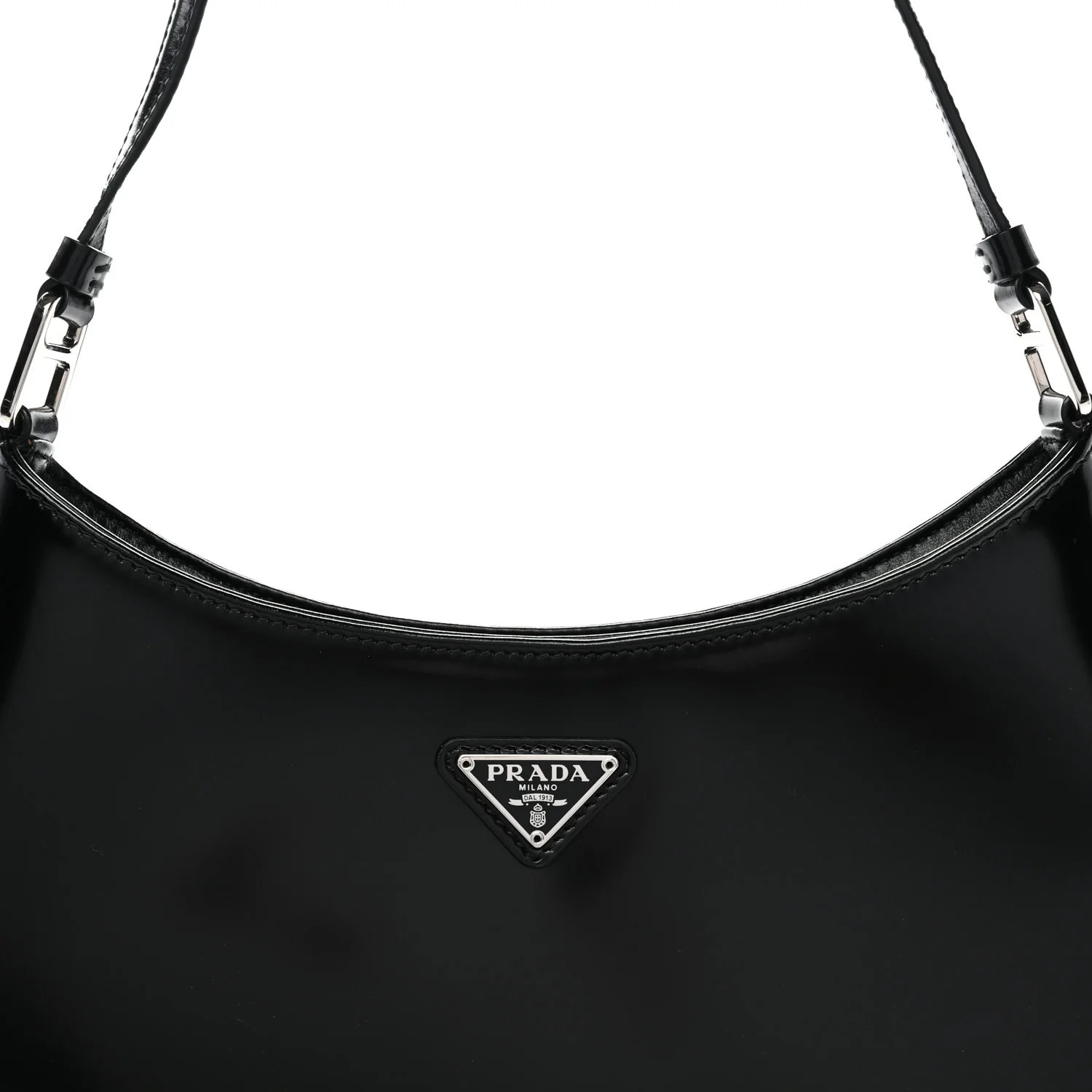 Spazzolato Cleo Shoulder Bag Black