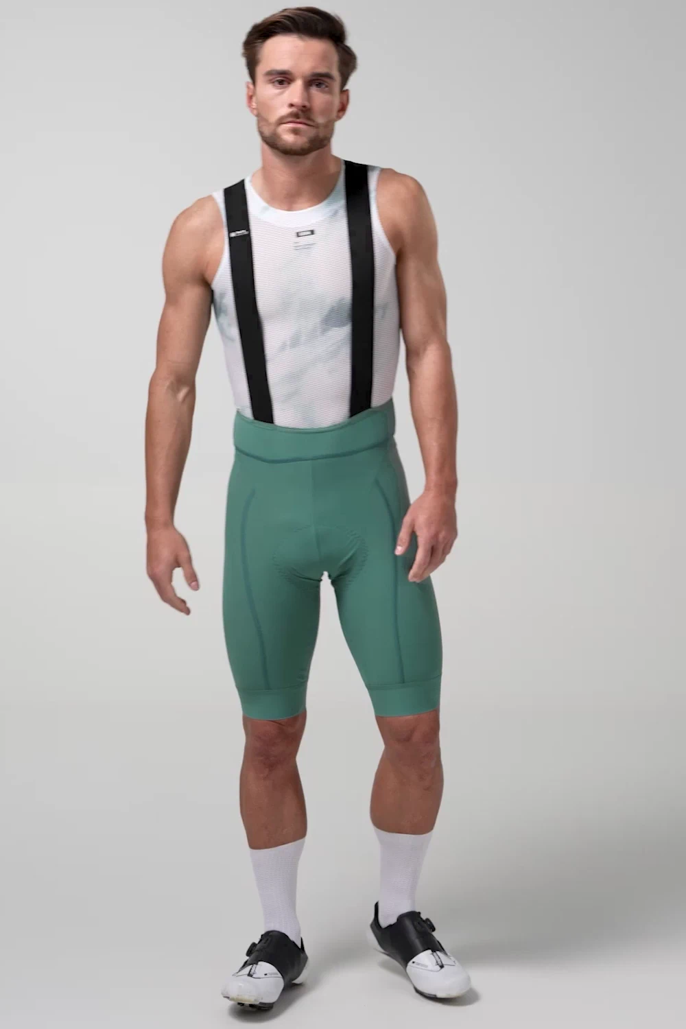 Gobik Bib Shorts  Men Matt 2.0 Hedge Green