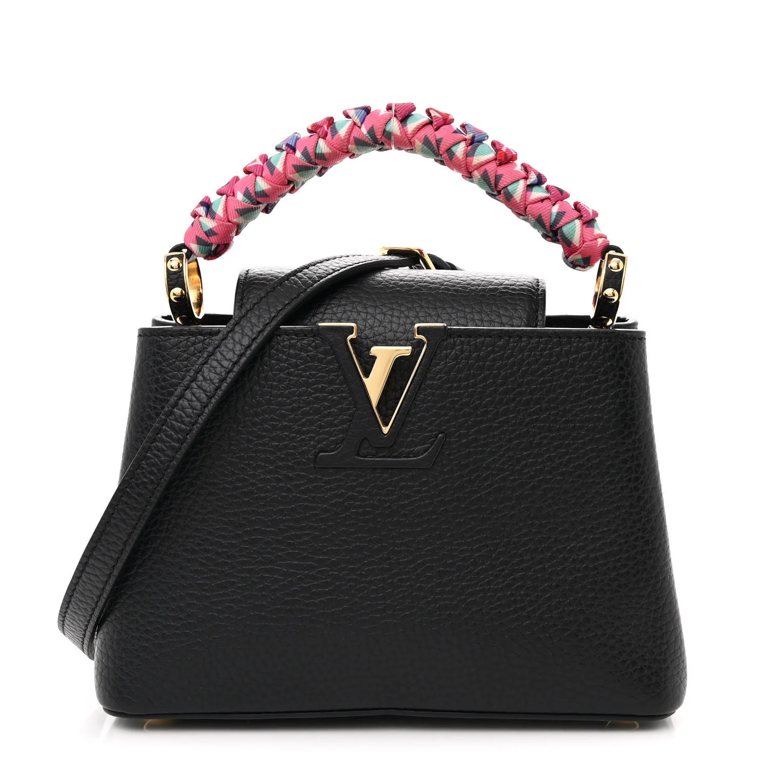 Taurillon Braided Capucines Mini Black