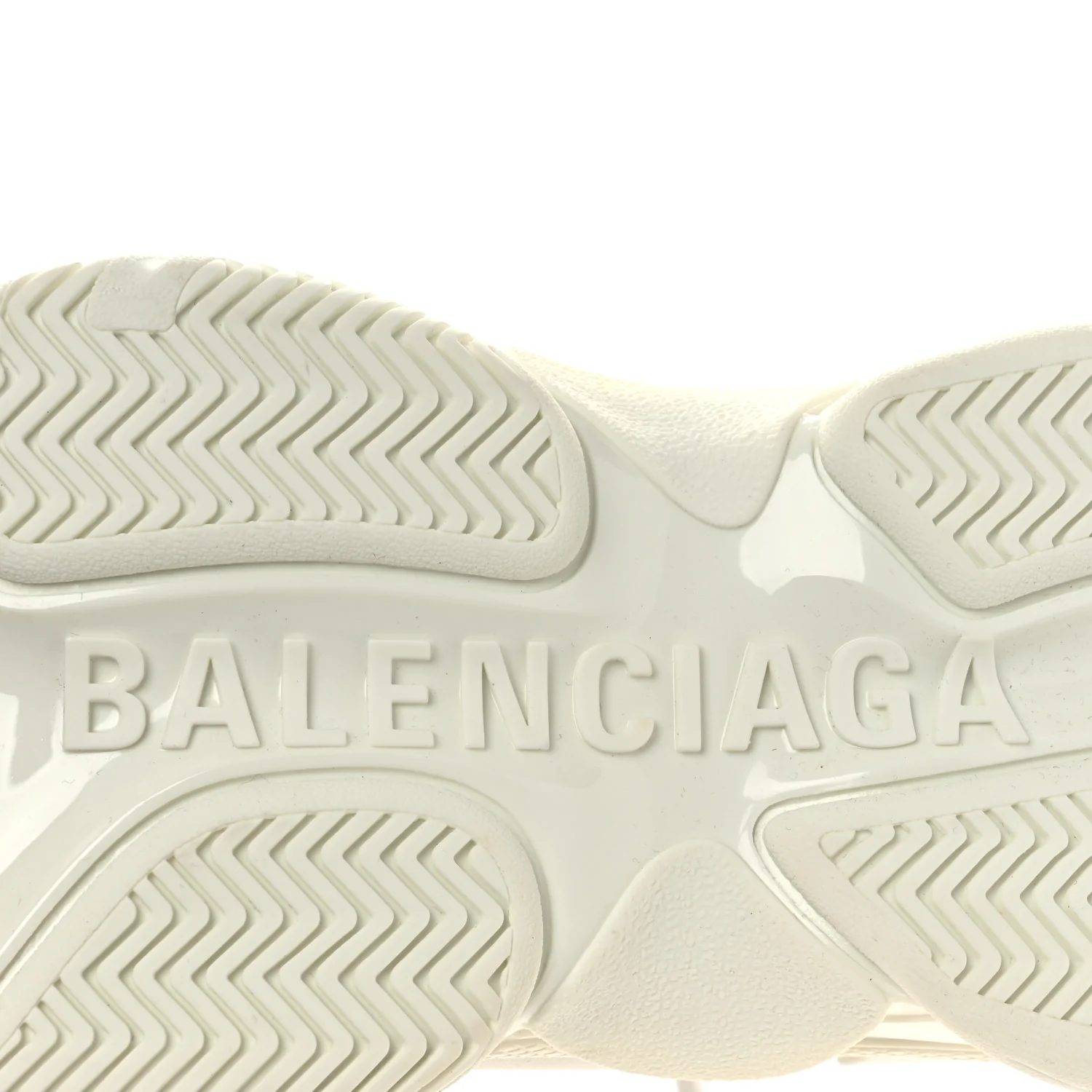 Technical Fabric Allover Logo Womens Triple S Sneakers 39 White Black
