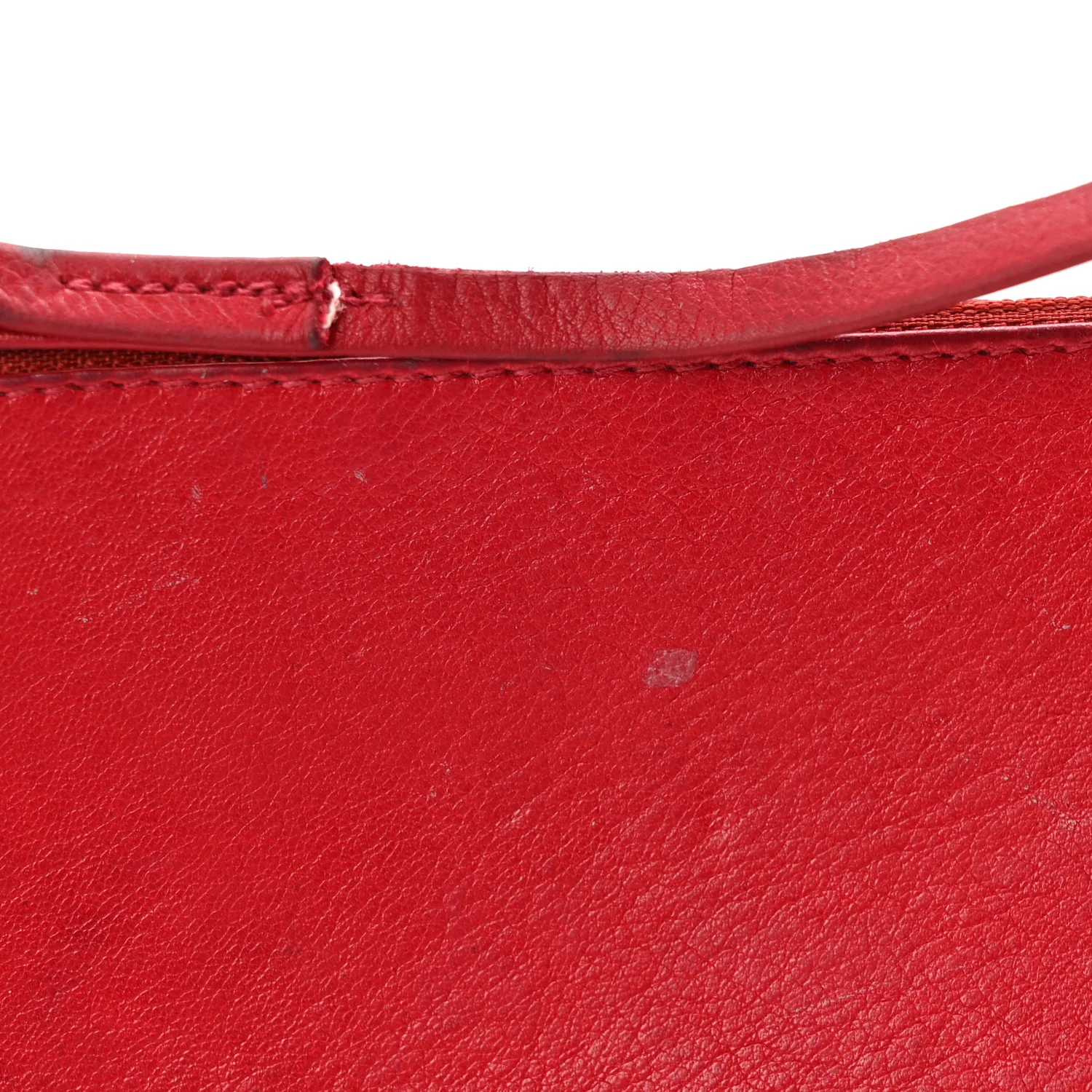 Lambskin Diamond Stitched CC Drawstring Shoulder Bag Red