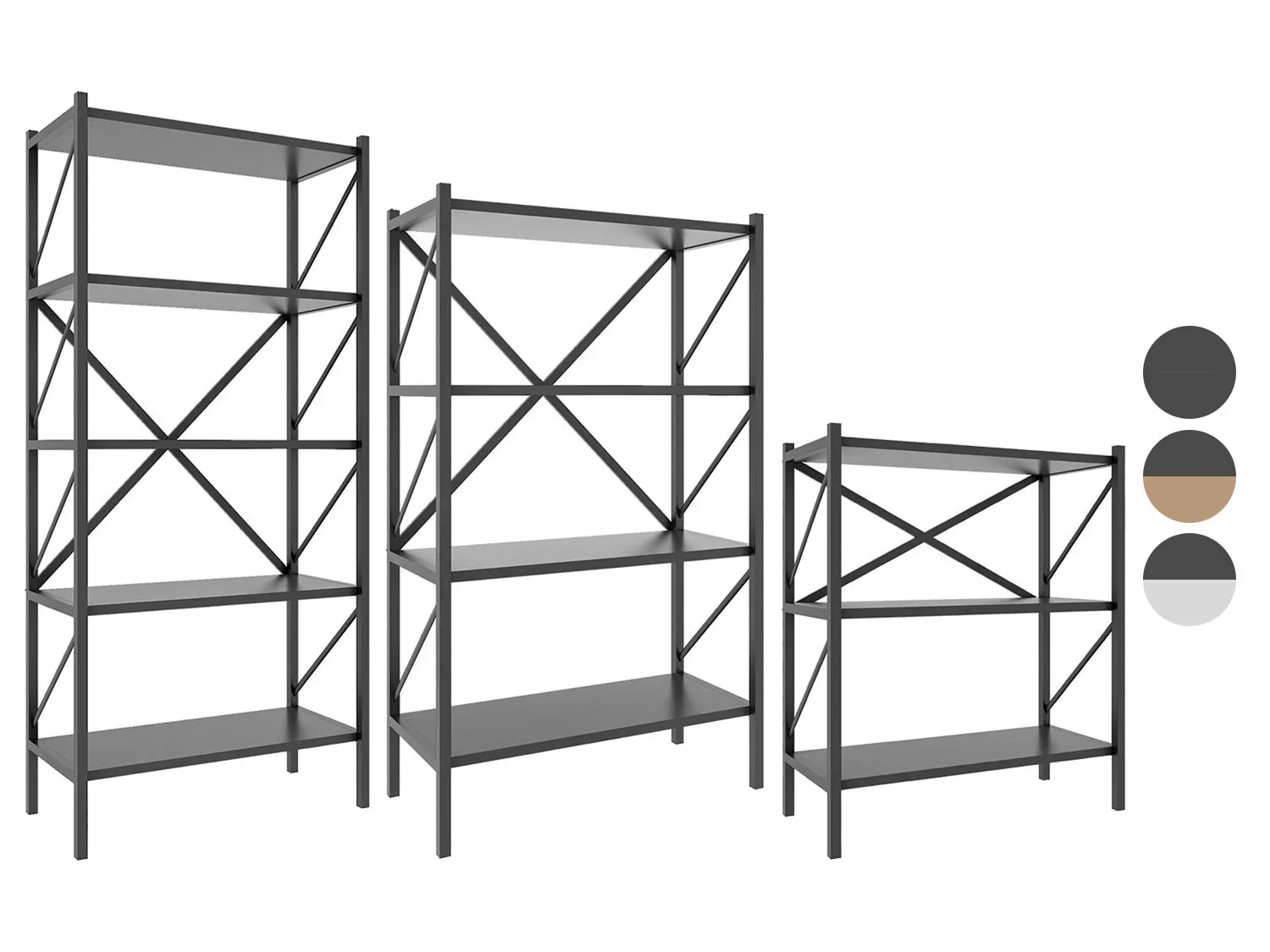 VCM tagre design industriel Insasi, 34 x 66 x 85/121/160 cm
