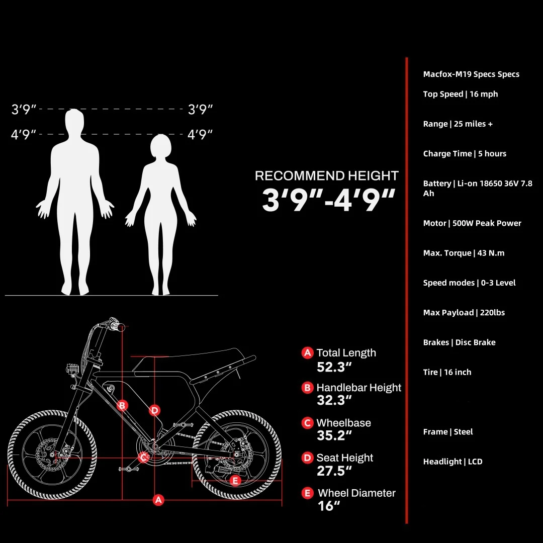 Macfox M19 Teen Electric Bike