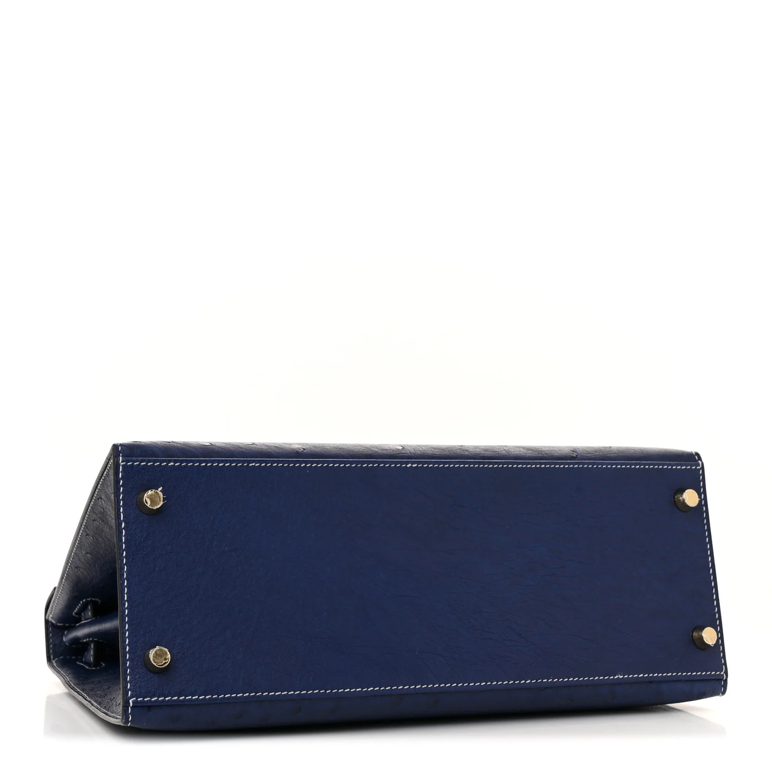 Ostrich Horseshoe Kelly Sellier 28 Bleu Iris