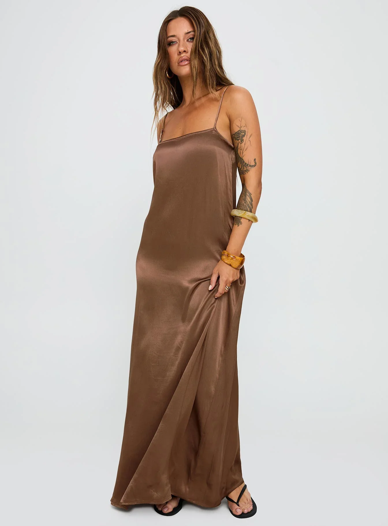 Apple Cider Maxi Dress Brown
