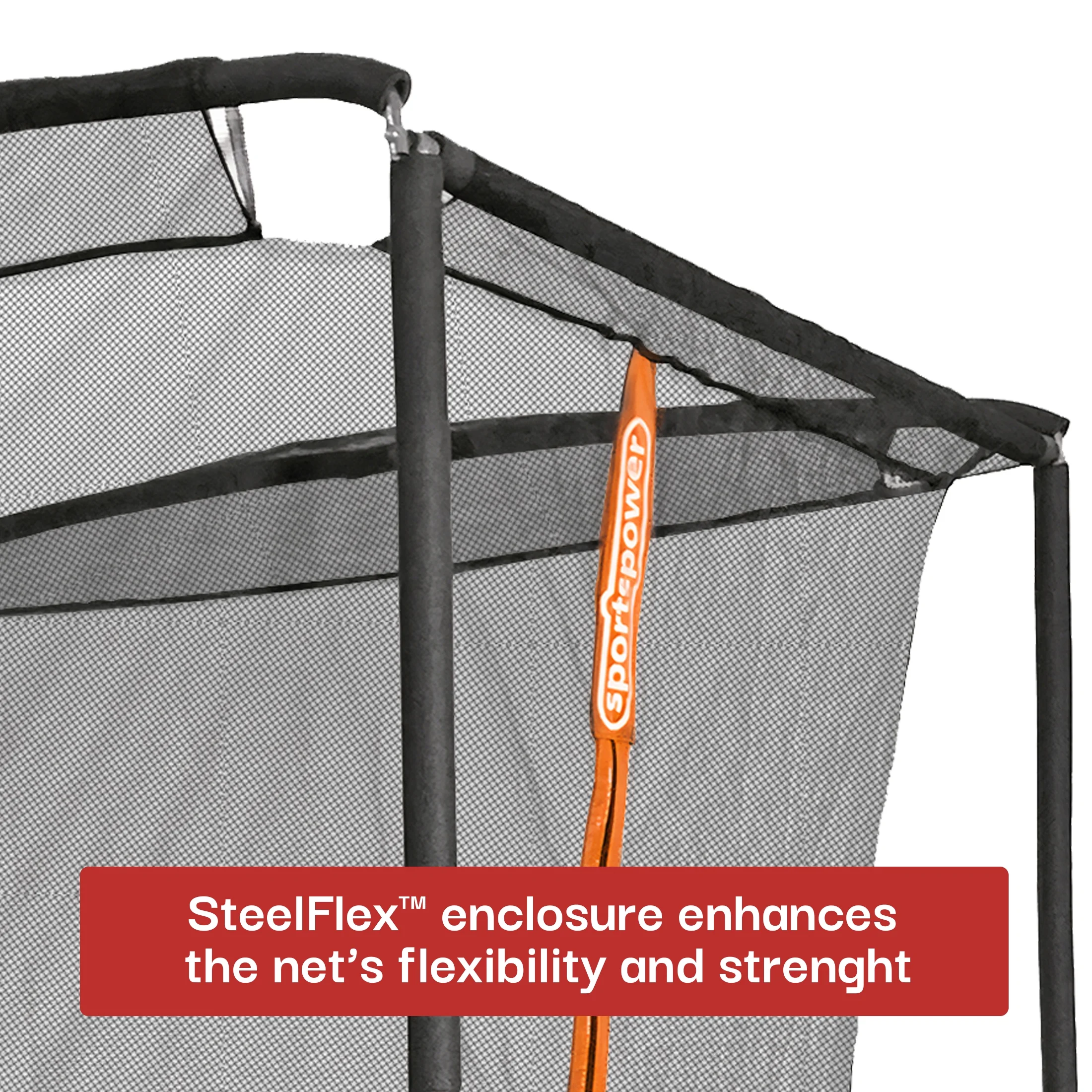 Bounce Pro 6x8’ Rectangular Trampoline for Kids 6+ with Safety-Enclosure in Gray and Orange - Image 9