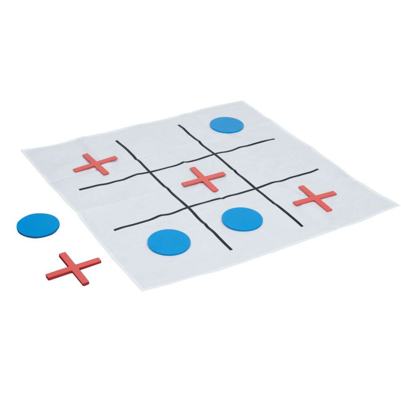 Jeu de société en bois 3en1 morpion dames petits chevaux 34x36cm