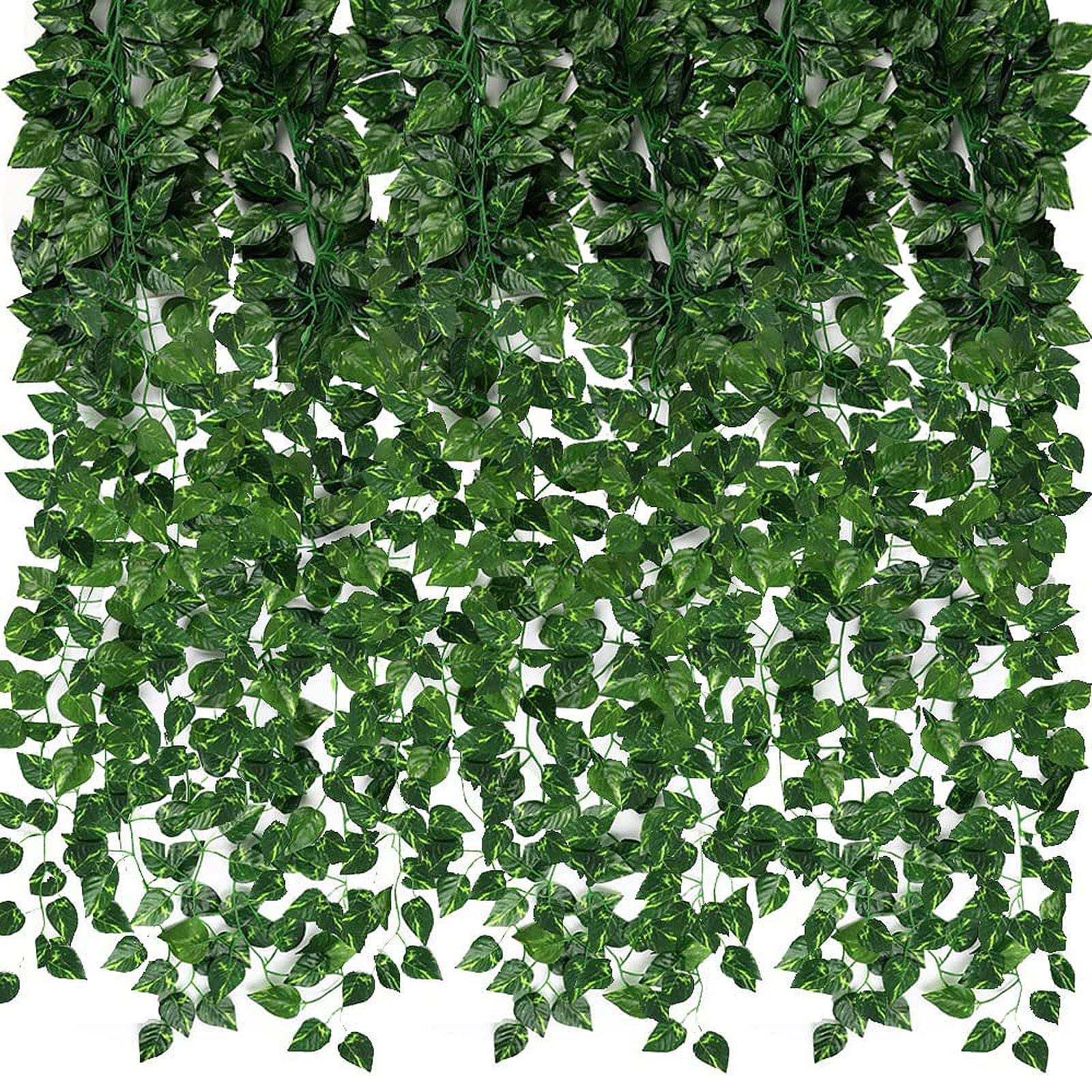 CEWOR 24 Pack 173ft Artificial Ivy Greenery Garland, Fake Vines Hanging Plants