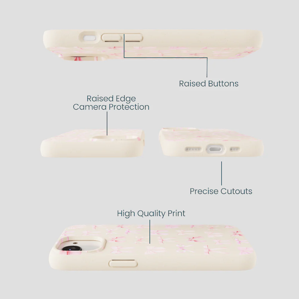 Seashell Rosy Bows iPhone 16e/17e Case