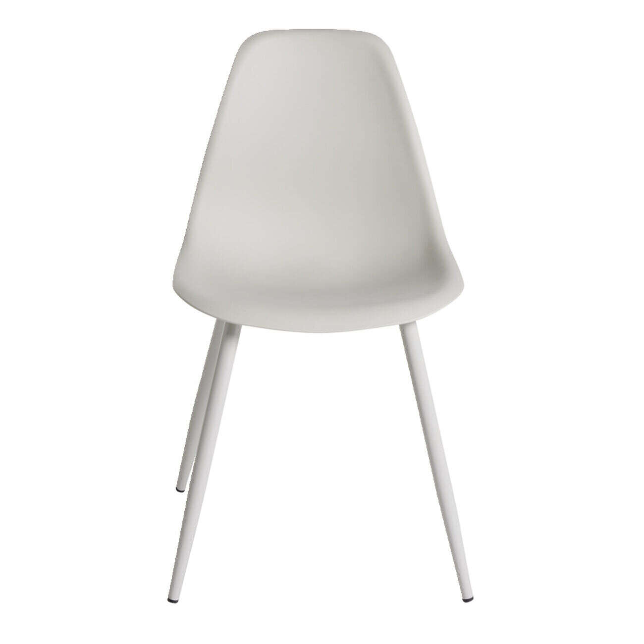 Chaise First métal et plastique gris clair 42,5x50xH78,5cm