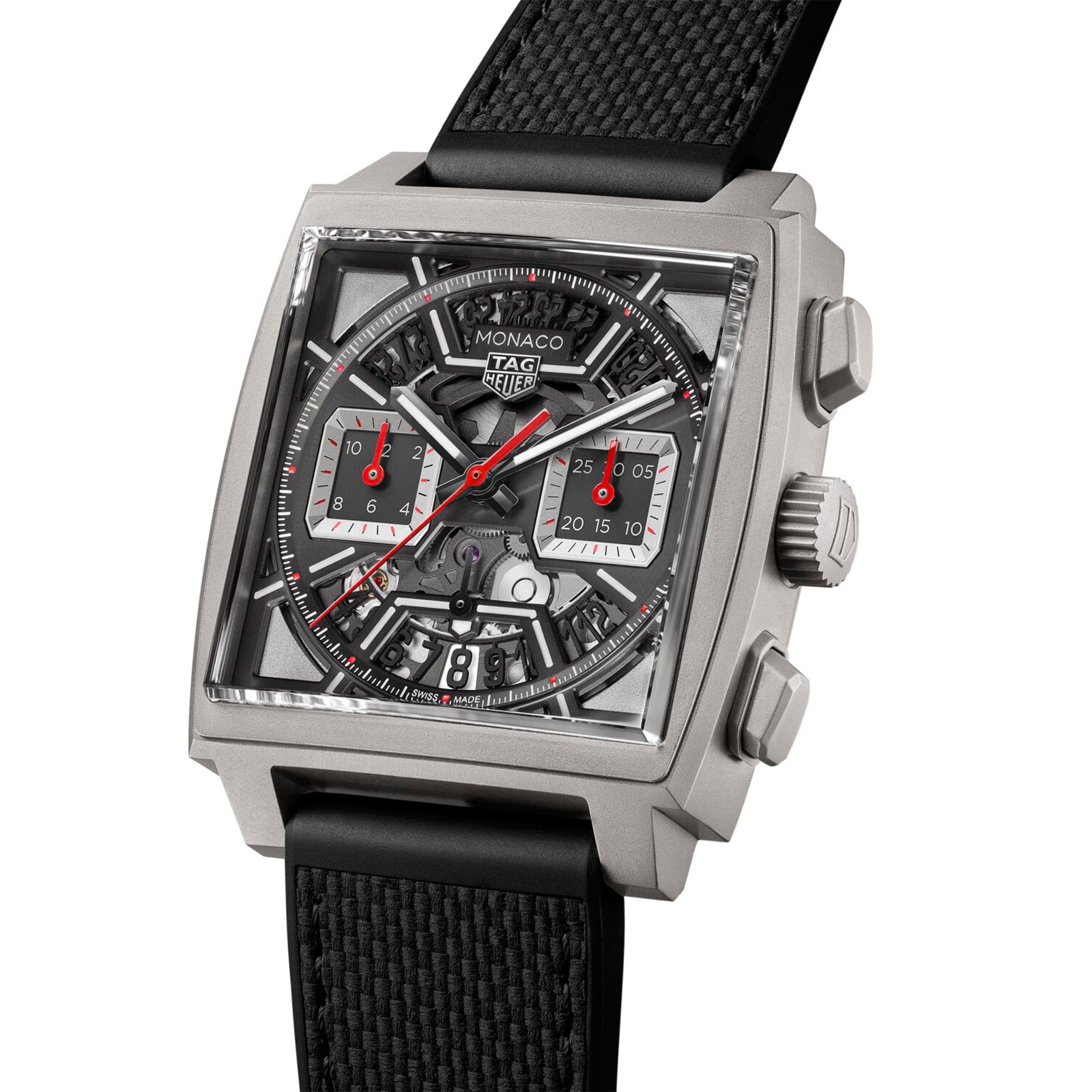【Super Clone】TAG Heuer Monaco Chronograph 39mm Mens Watch Titanium Black CBL2183.FT6236