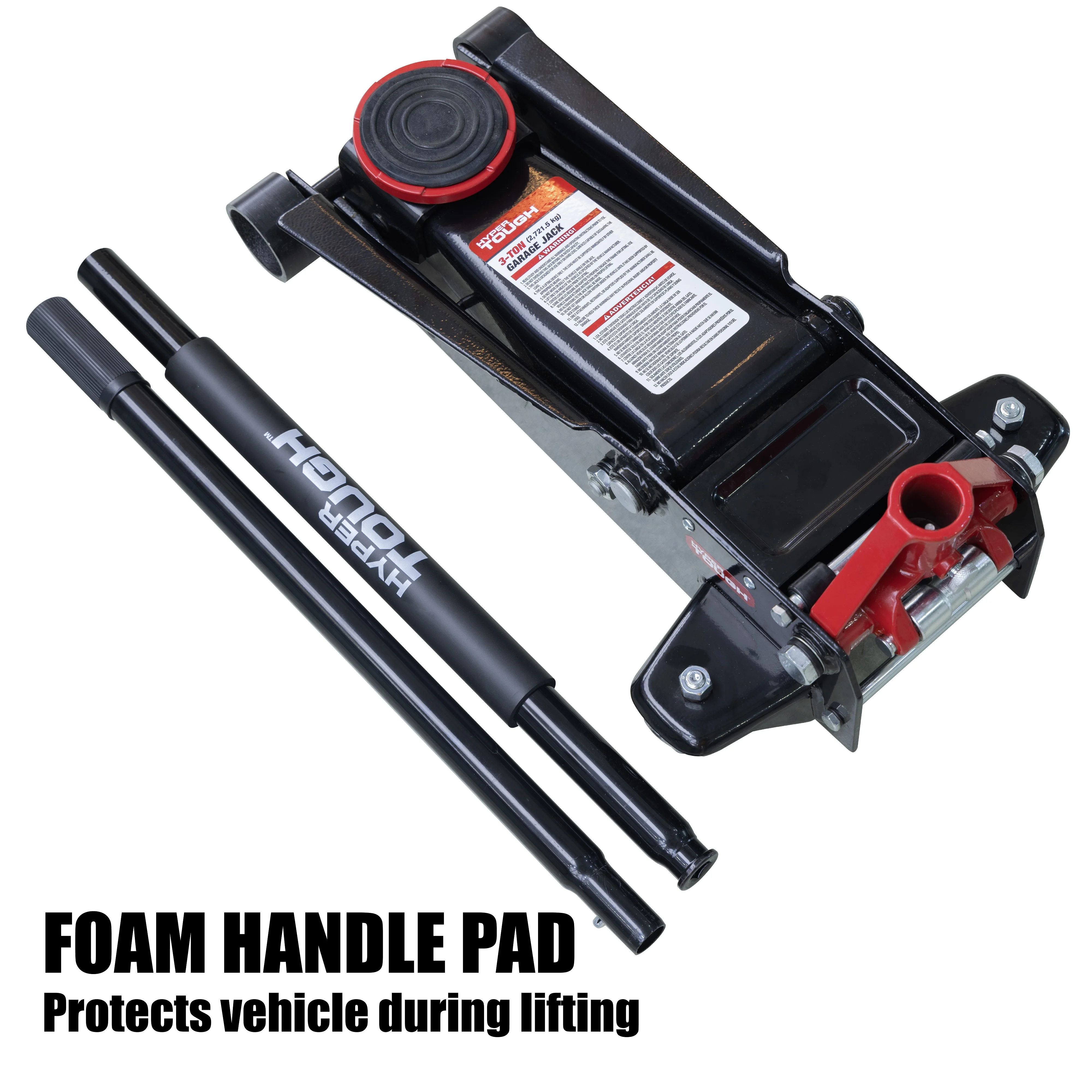 3 Ton Floor Jack with Dual Pump Black - Image 5