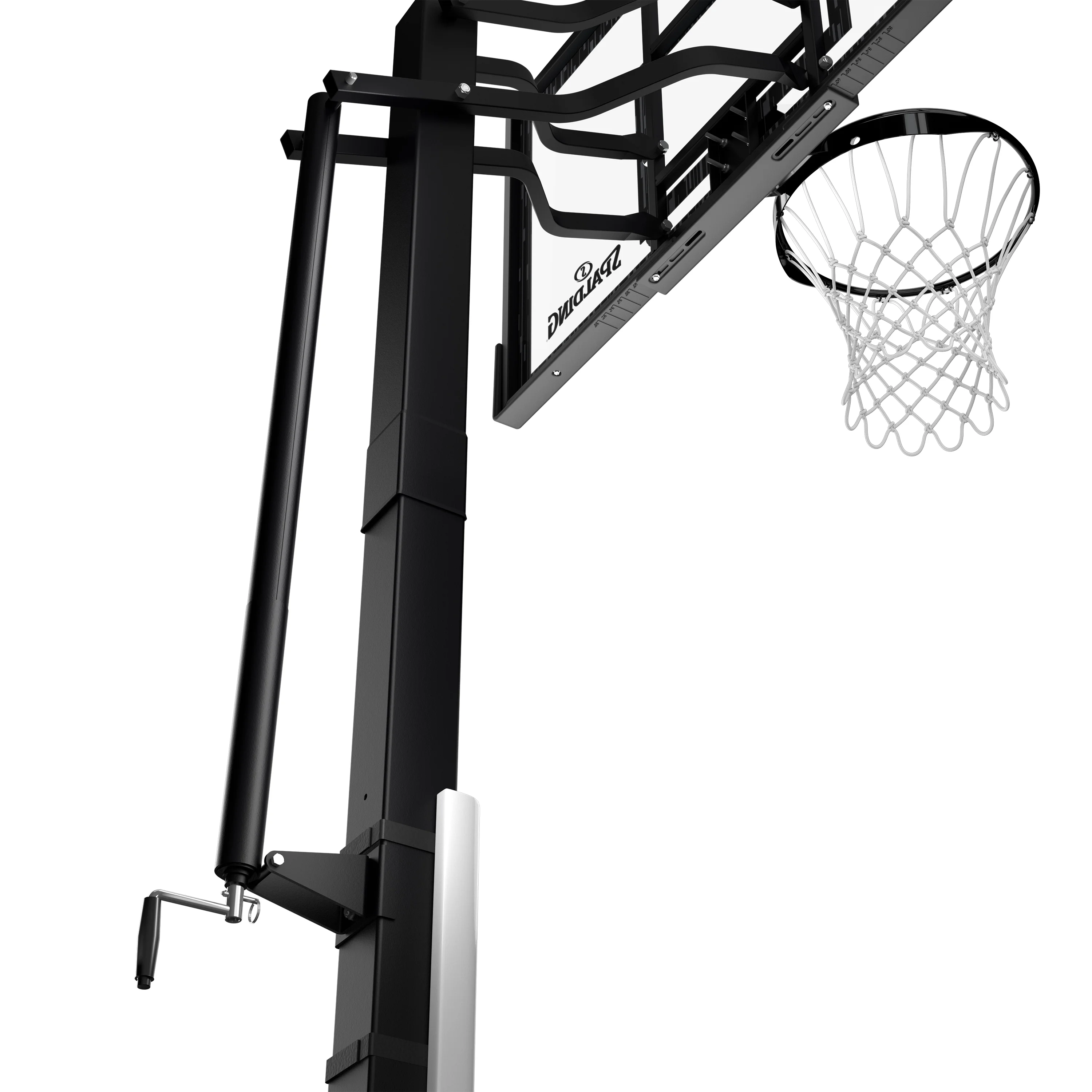 60-Inch Portable Basketball Hoop with Acrylic Backboard, Screw Jack Lift Arena Slam Rim-Outdoor Play(Single) - Image 6