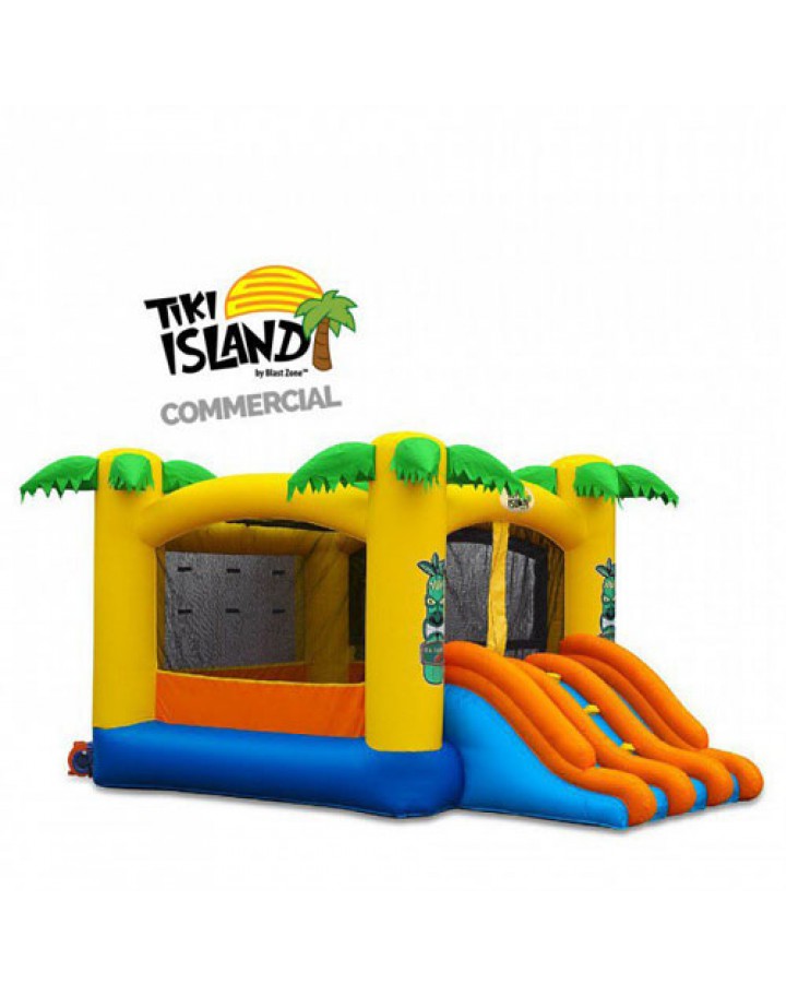 Château gonflable commercial Tiki Island Combo 15 avec toboggan
