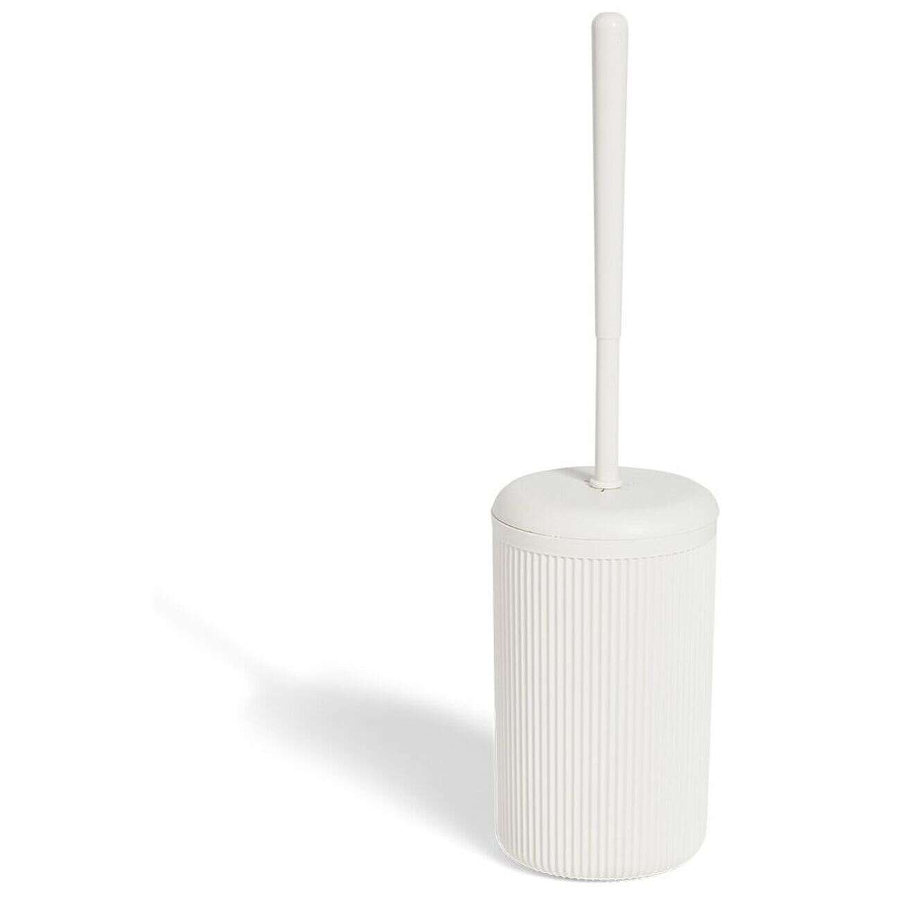 Brosse WC grise ou beige Ø9,5xH34cm.