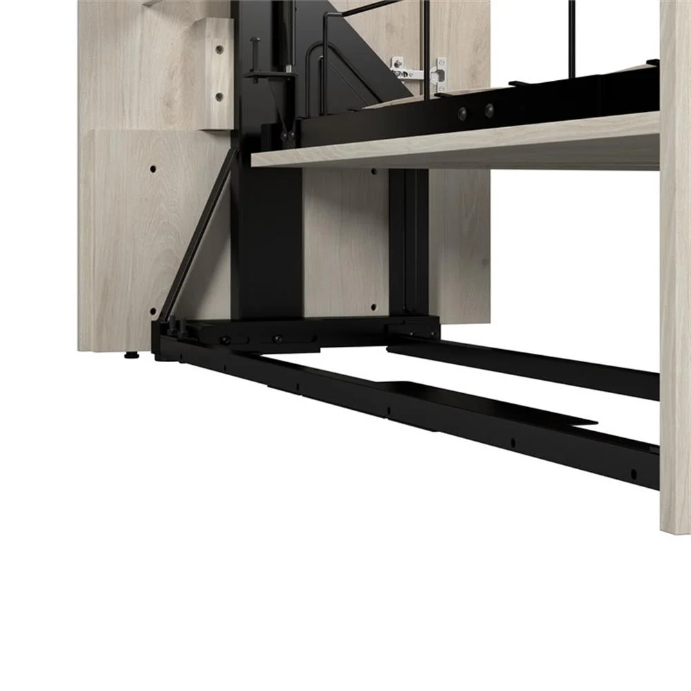 Pemberly Row Queen Murphy Bed and Wardrobes (119W) - Engineered Wood in White