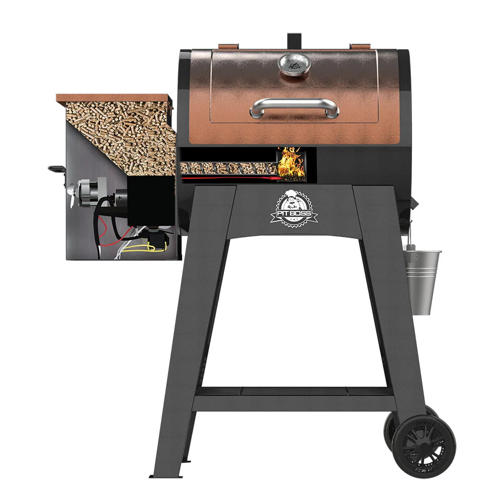 Lexington 540 Sq. In. Wood Pellet Grill with Flame Broiler and Meat Probe