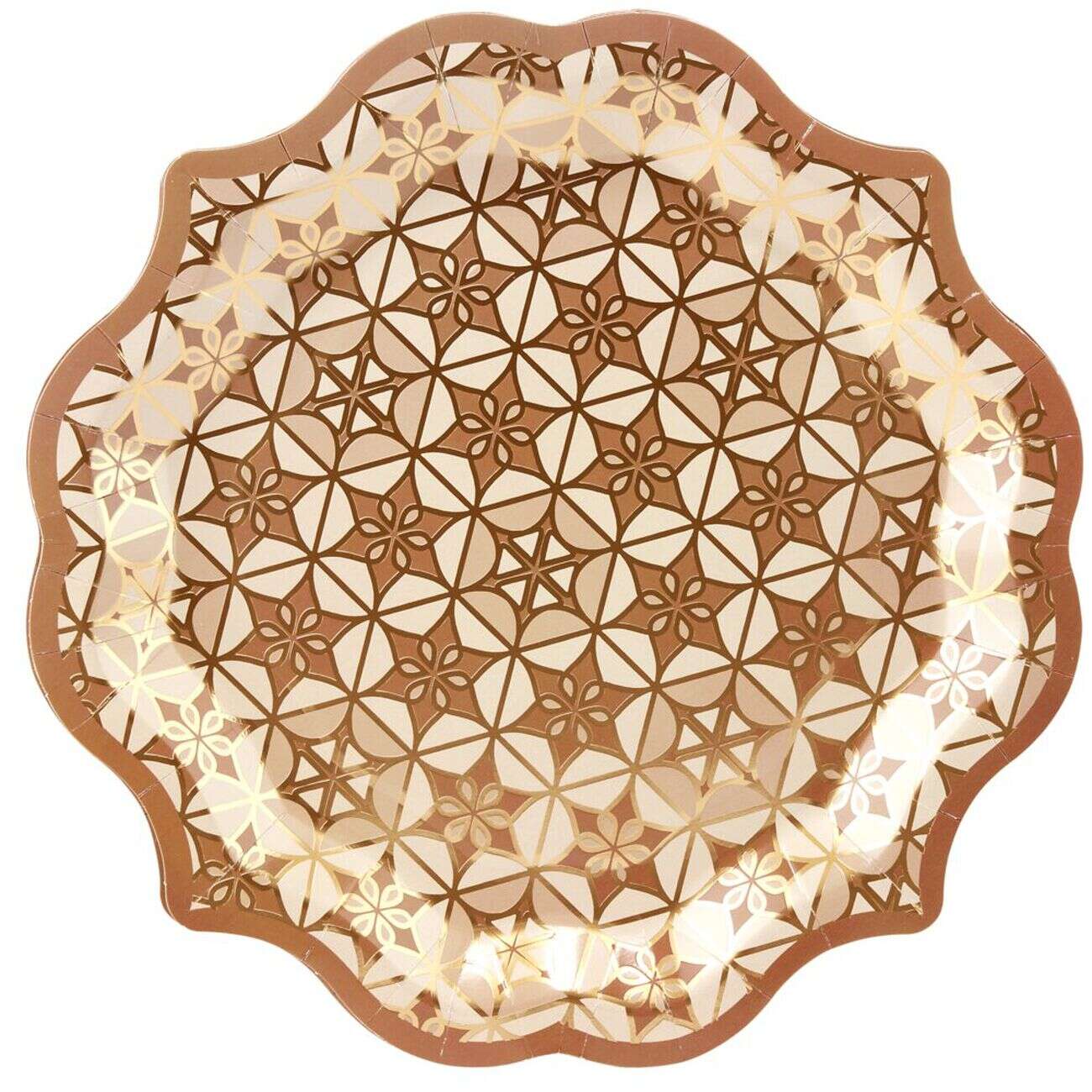 Lot de 6 assiettes rondes en carton New Mirage arabesque Ø26cm