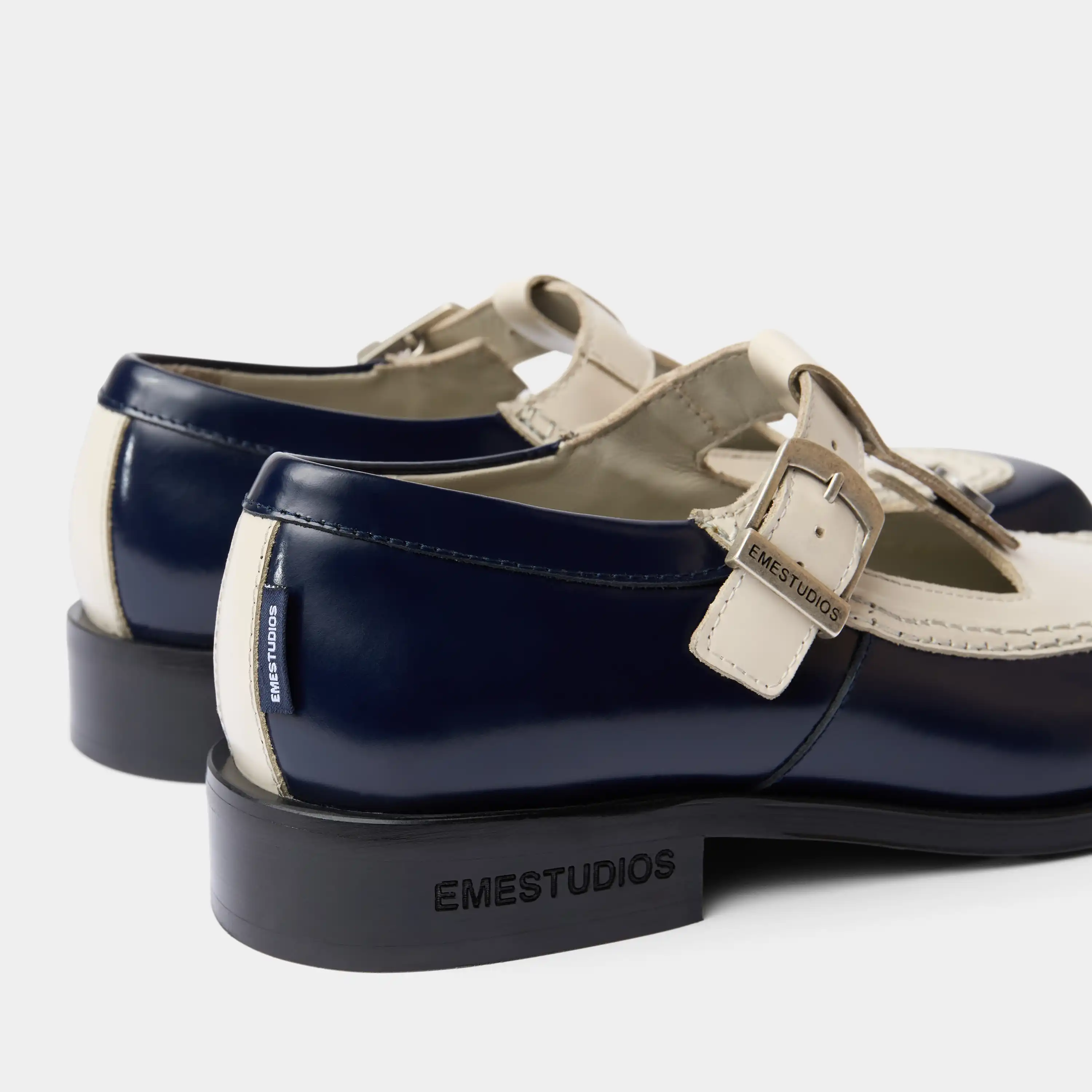Daisy White & Navy Mary Jane