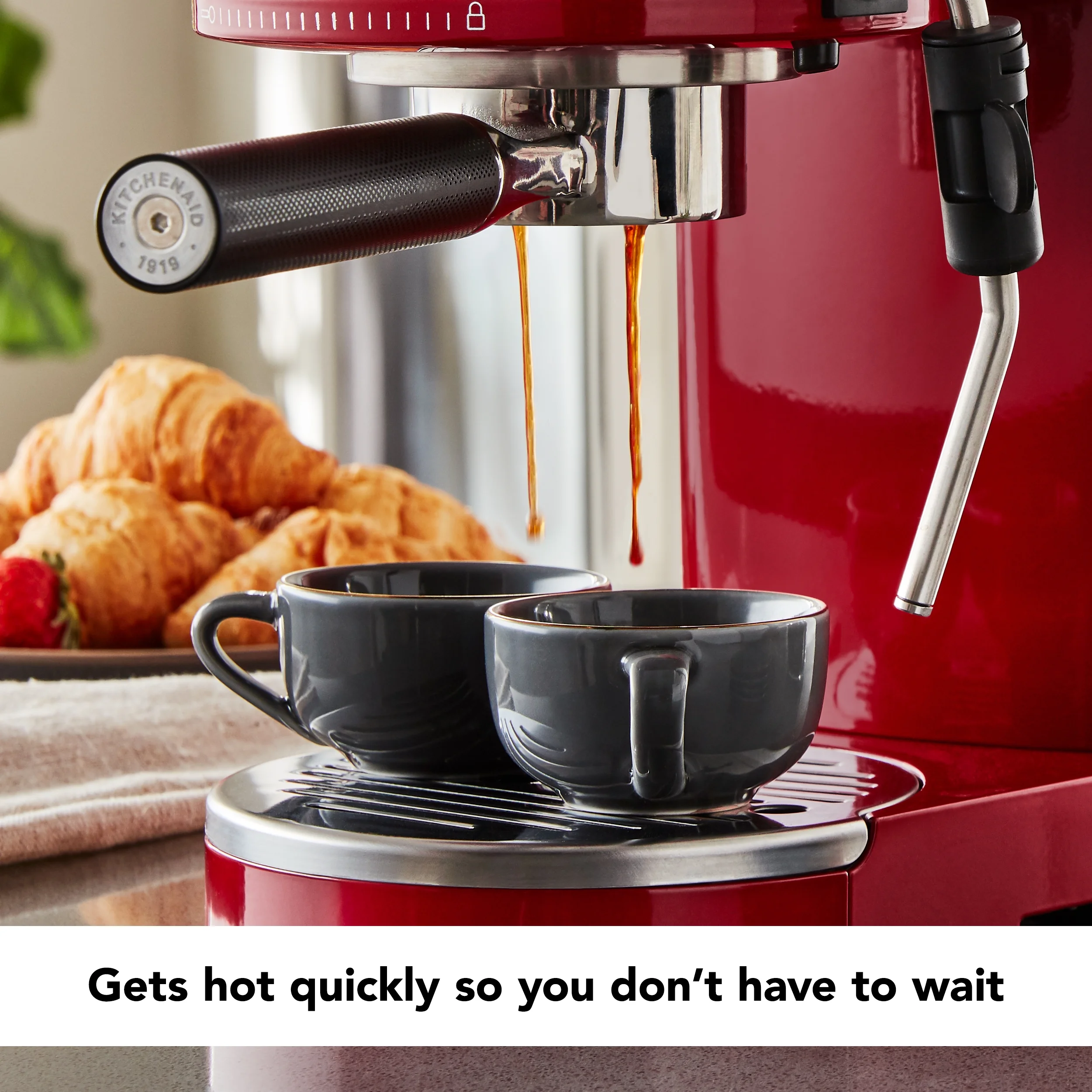 KitchenAid Metal Semi-Automatic Espresso Machine, Empire Red, KES6503(Empire Red) - Image 8